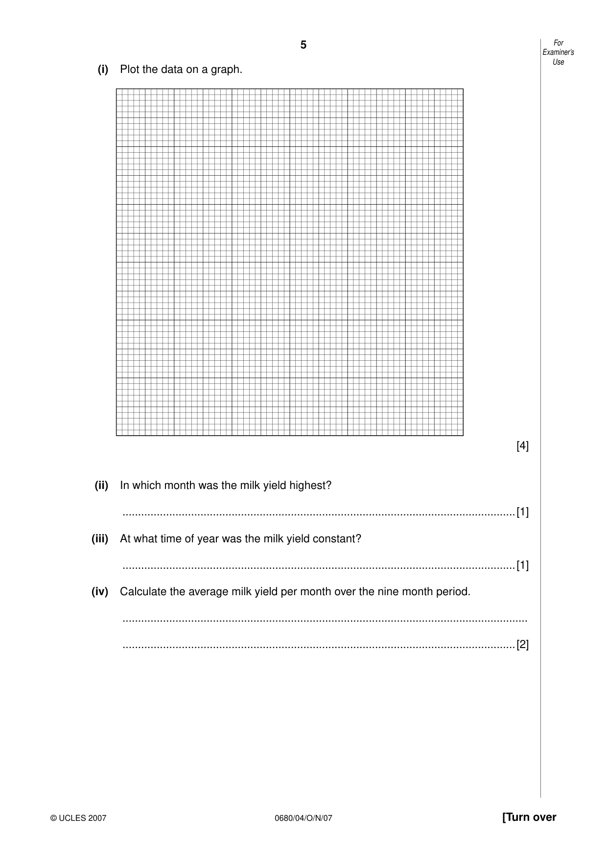 Cambridge IGCSE Environmental Management 0680 2007 Oct/Nov Paper 4 · Variant 1 question paper, page 5 of 20