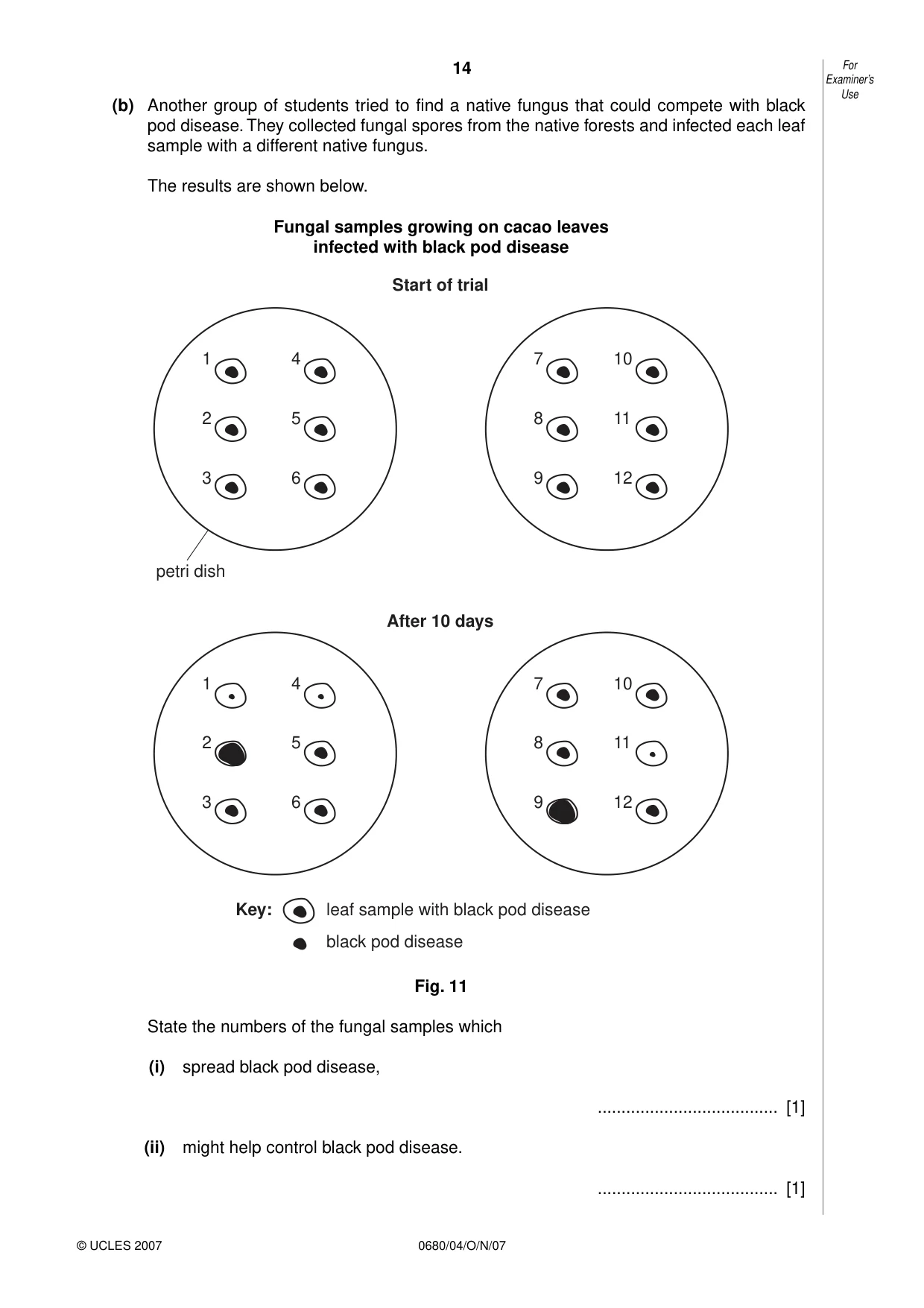 Cambridge IGCSE Environmental Management 0680 2007 Oct/Nov Paper 4 · Variant 1 question paper, page 14 of 20