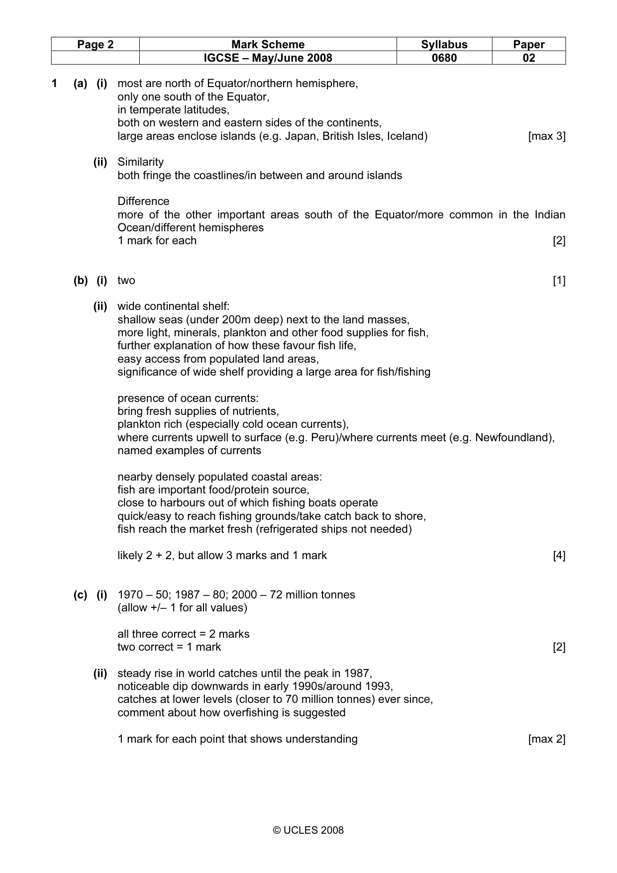 Mark scheme, page 2 of 9