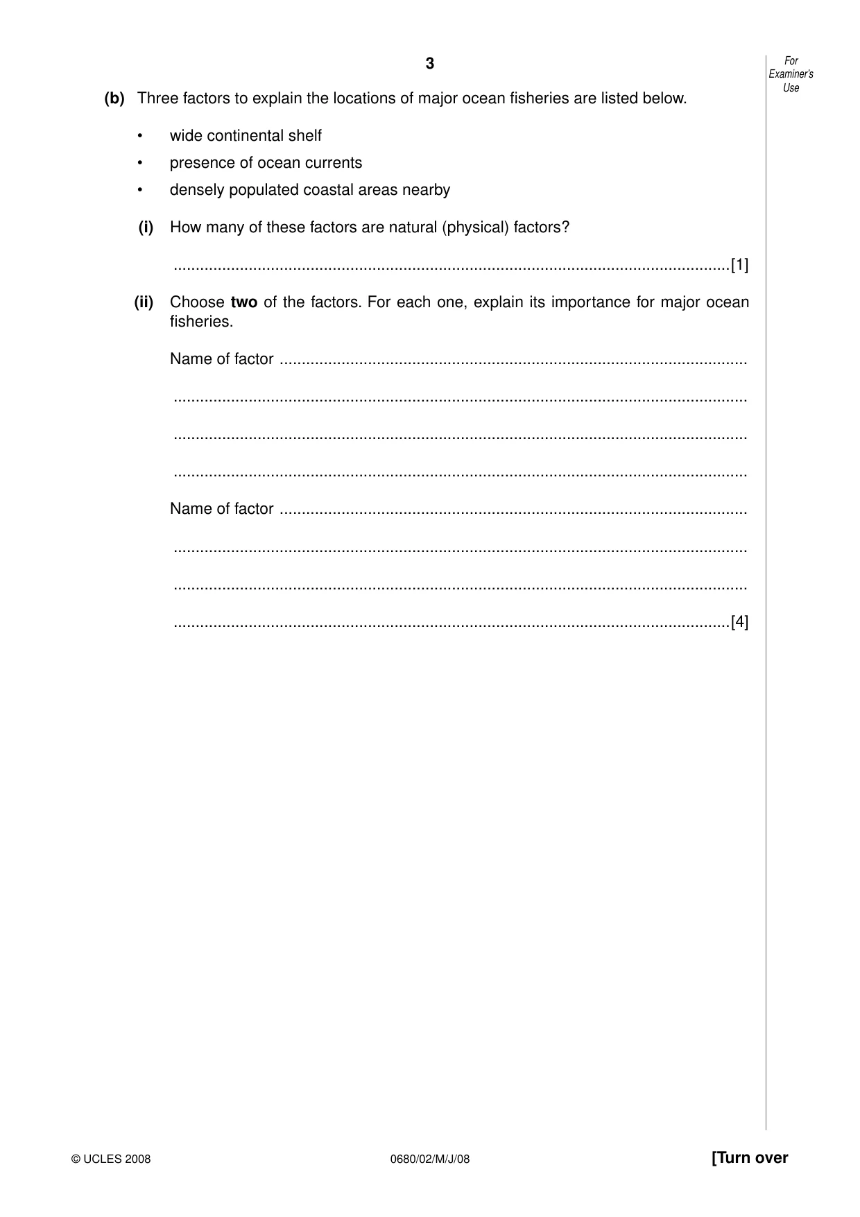 Cambridge IGCSE Environmental Management 0680 2008 May/June Paper 2 · Variant 1 question paper, page 3 of 20