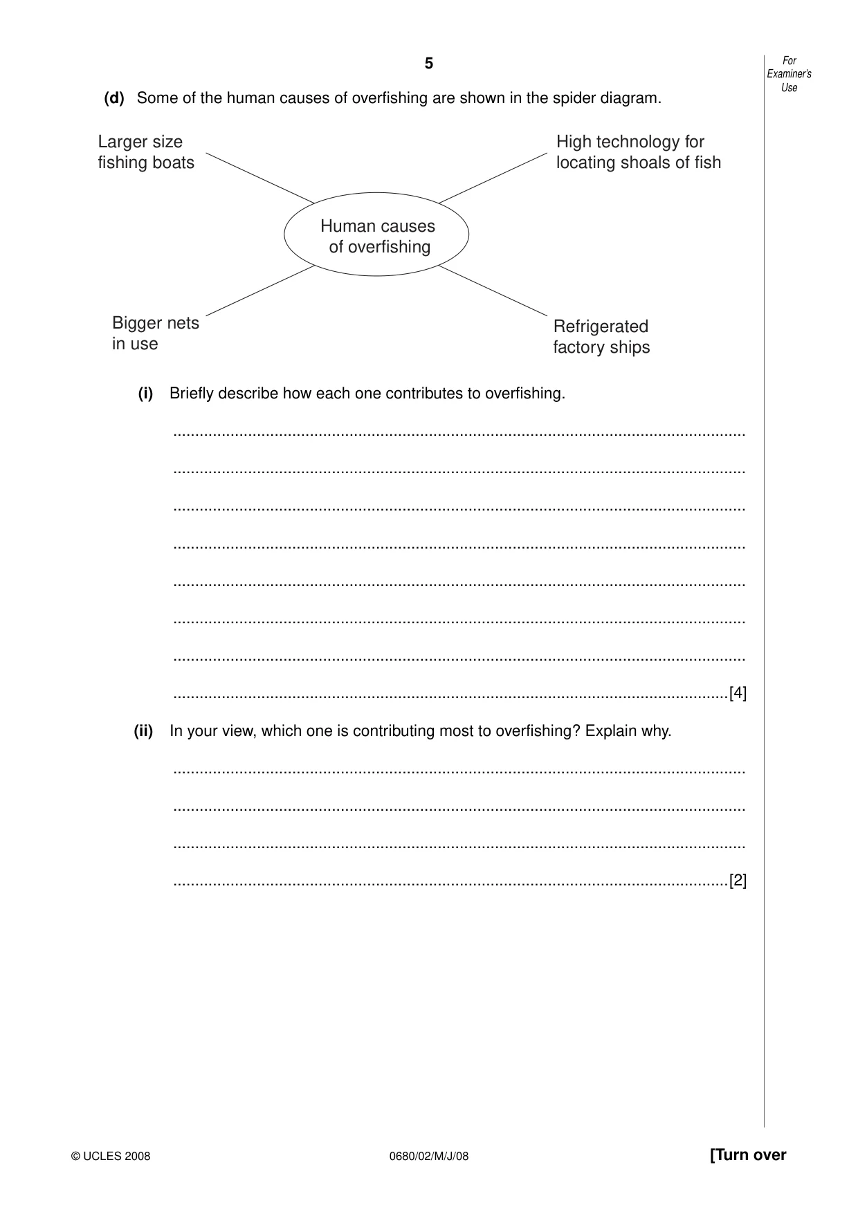Cambridge IGCSE Environmental Management 0680 2008 May/June Paper 2 · Variant 1 question paper, page 5 of 20