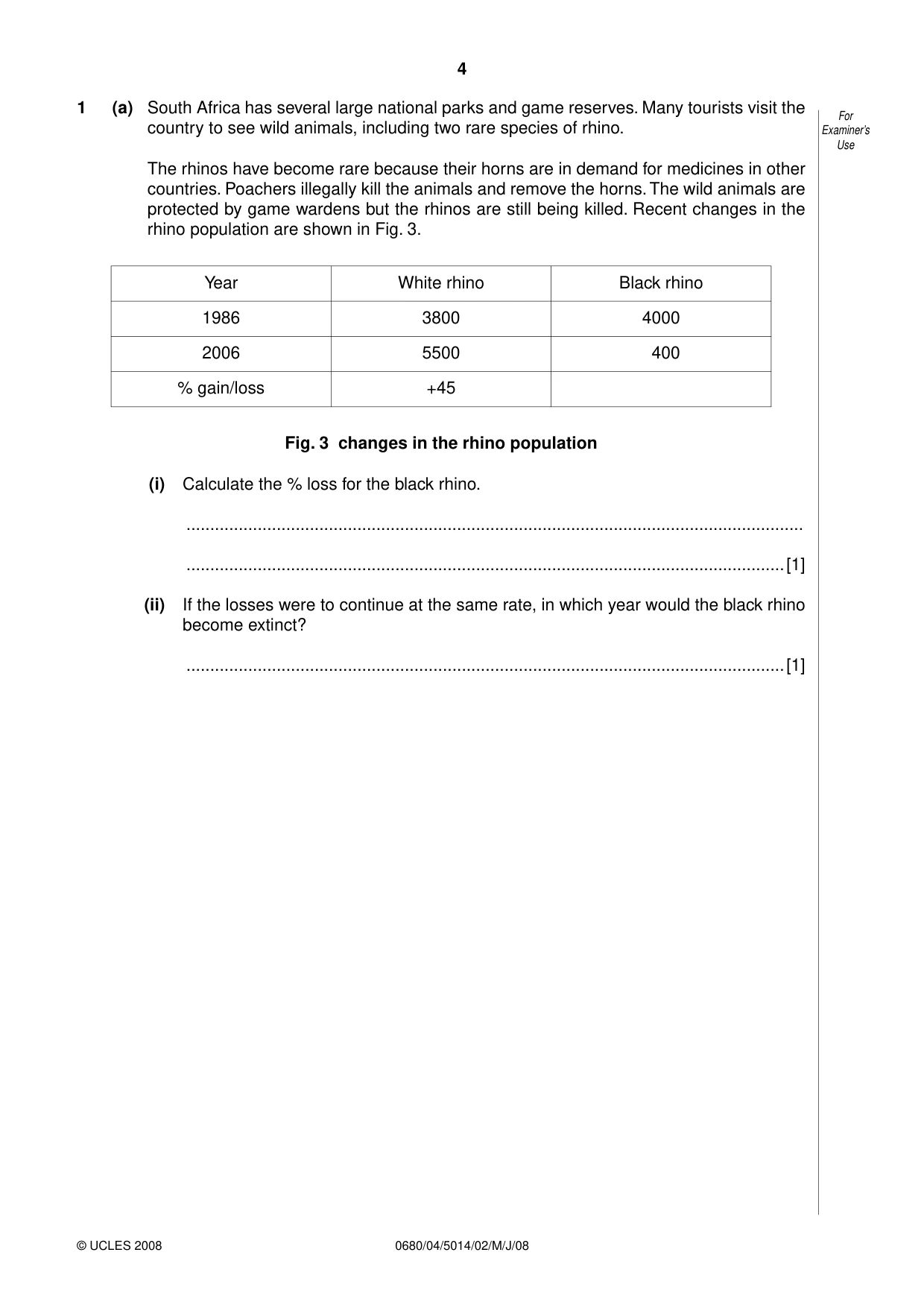 Cambridge IGCSE Environmental Management 0680 2008 May/June Paper 4 · Variant 1 question paper, page 4 of 20
