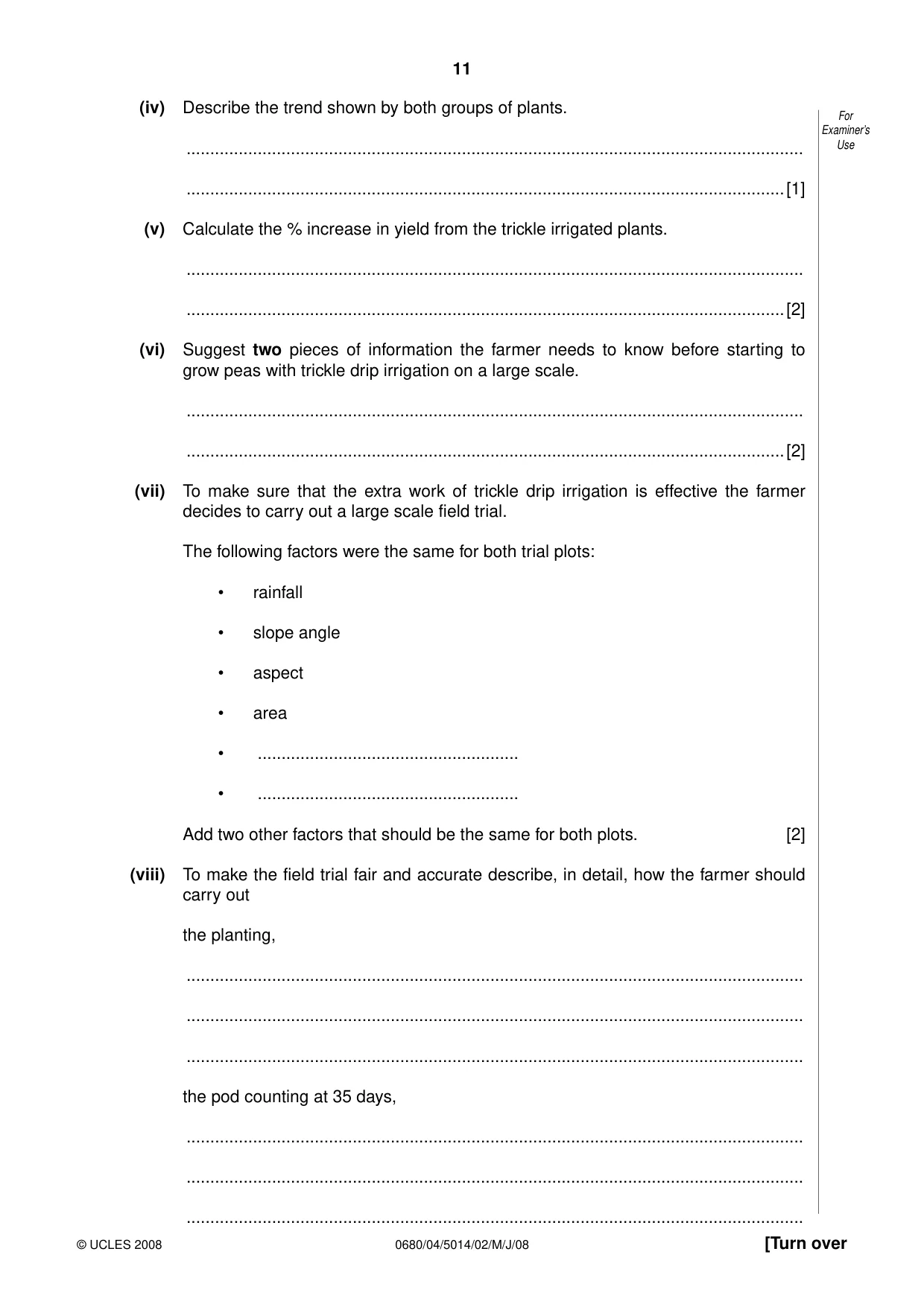 Cambridge IGCSE Environmental Management 0680 2008 May/June Paper 4 · Variant 1 question paper, page 11 of 20