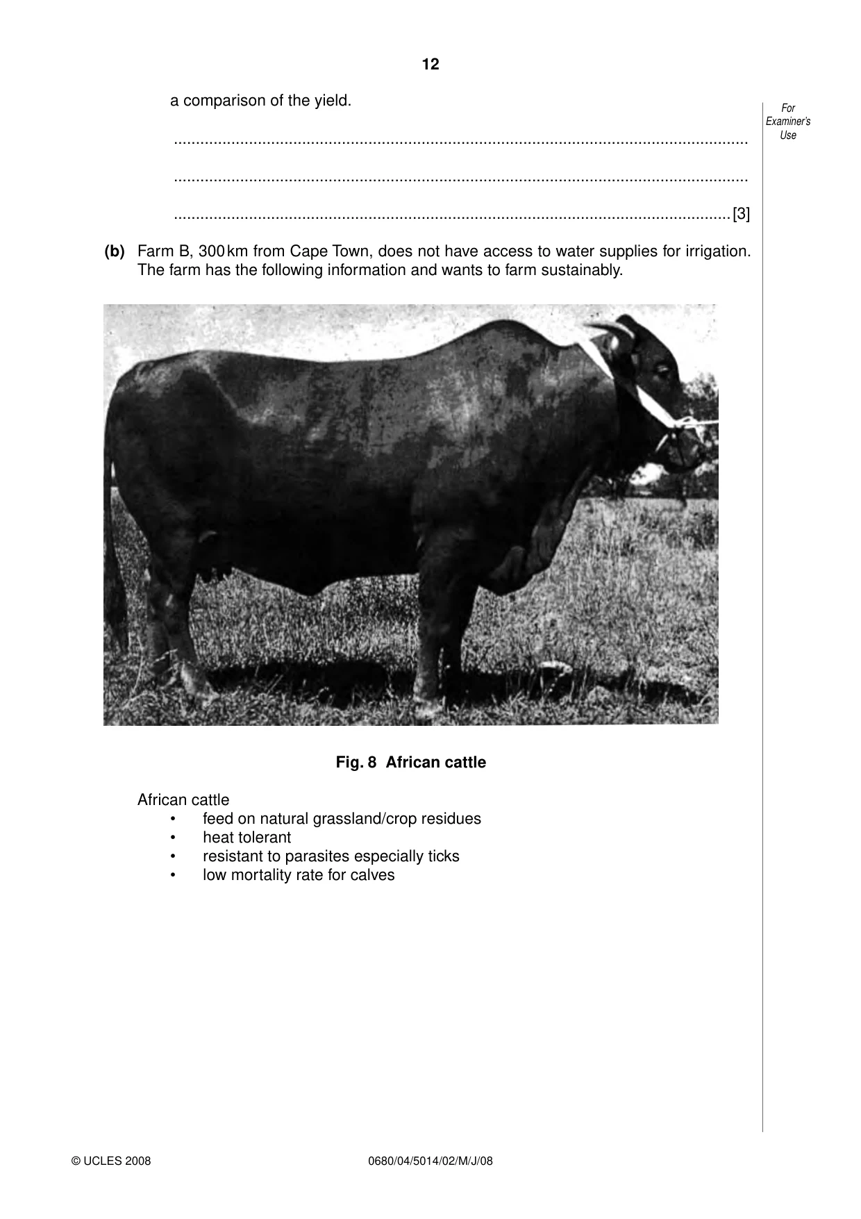 Cambridge IGCSE Environmental Management 0680 2008 May/June Paper 4 · Variant 1 question paper, page 12 of 20