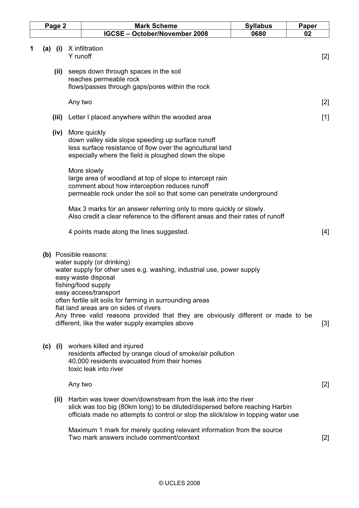 Mark scheme, page 2 of 8