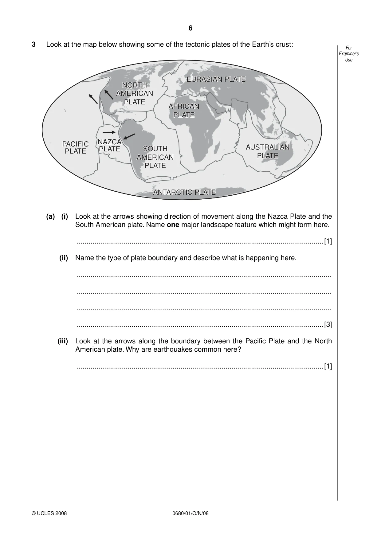 Cambridge IGCSE Environmental Management 0680 2008 Oct/Nov Paper 1 · Variant 1 question paper, page 6 of 12