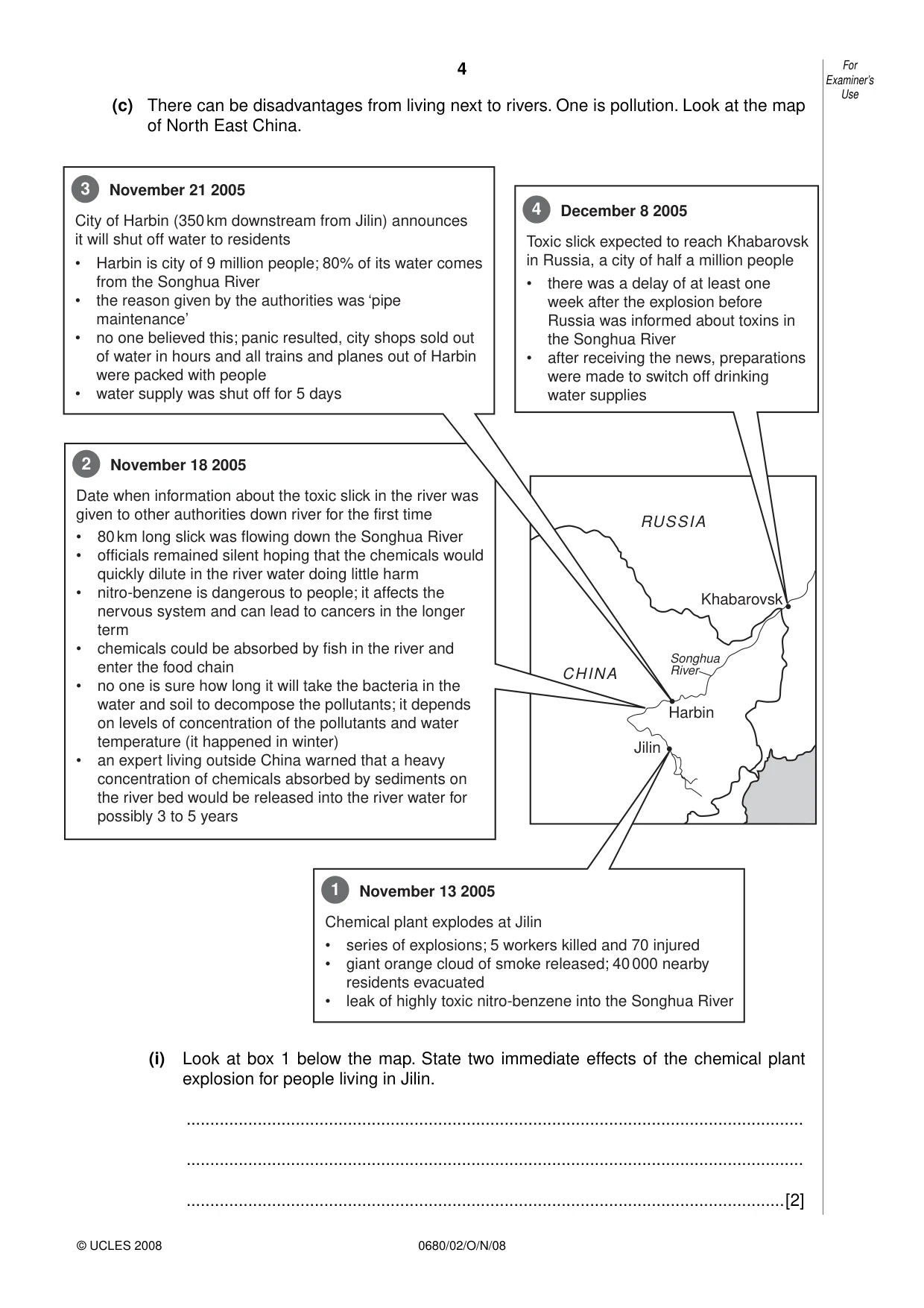 Cambridge IGCSE Environmental Management 0680 2008 Oct/Nov Paper 2 · Variant 1 question paper, page 4 of 16