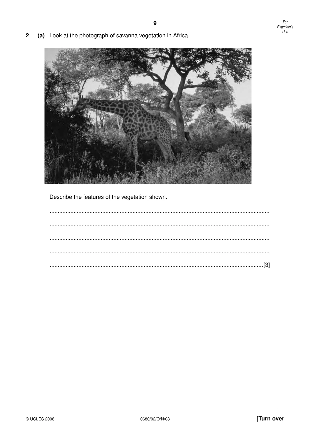 Cambridge IGCSE Environmental Management 0680 2008 Oct/Nov Paper 2 · Variant 1 question paper, page 9 of 16