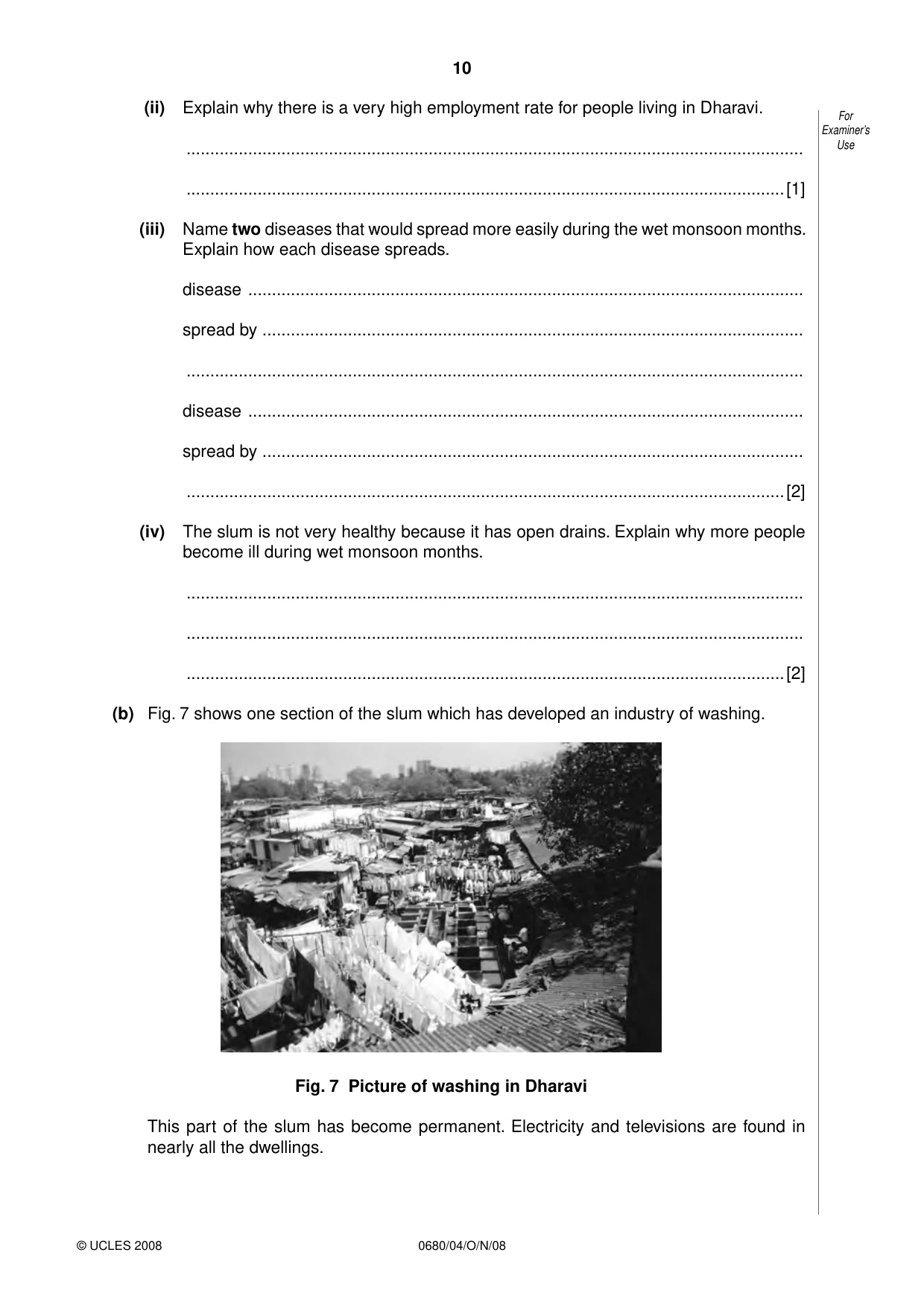 Cambridge IGCSE Environmental Management 0680 2008 Oct/Nov Paper 4 · Variant 1 question paper, page 10 of 16