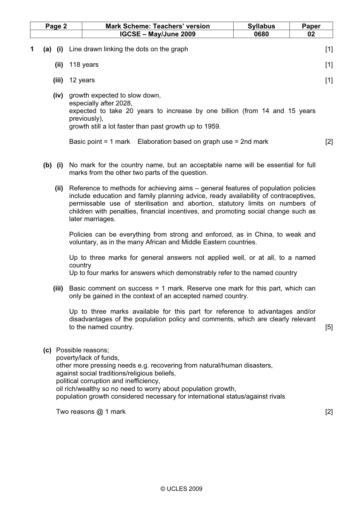 Mark scheme, page 2 of 10