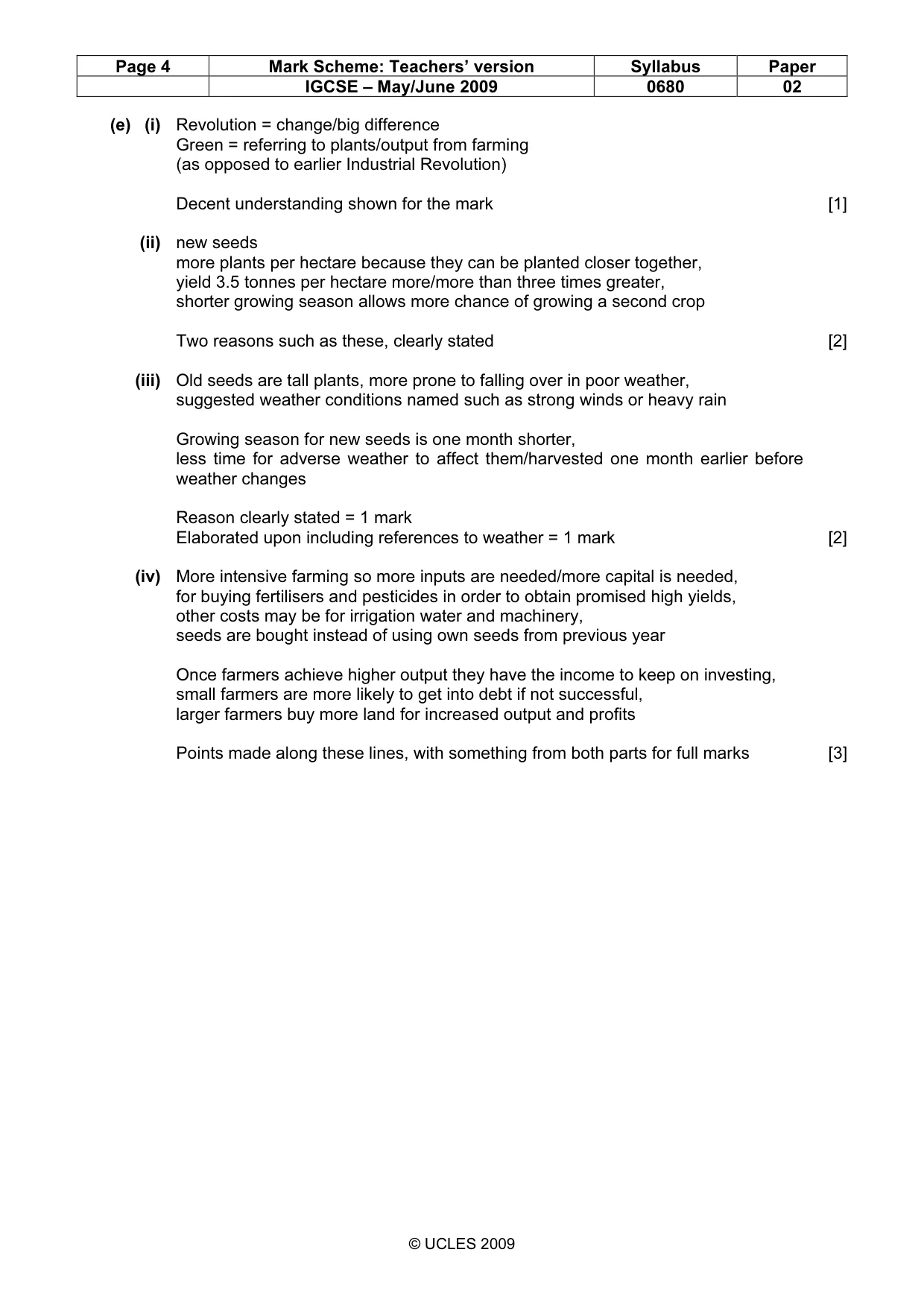 Mark scheme, page 4 of 10