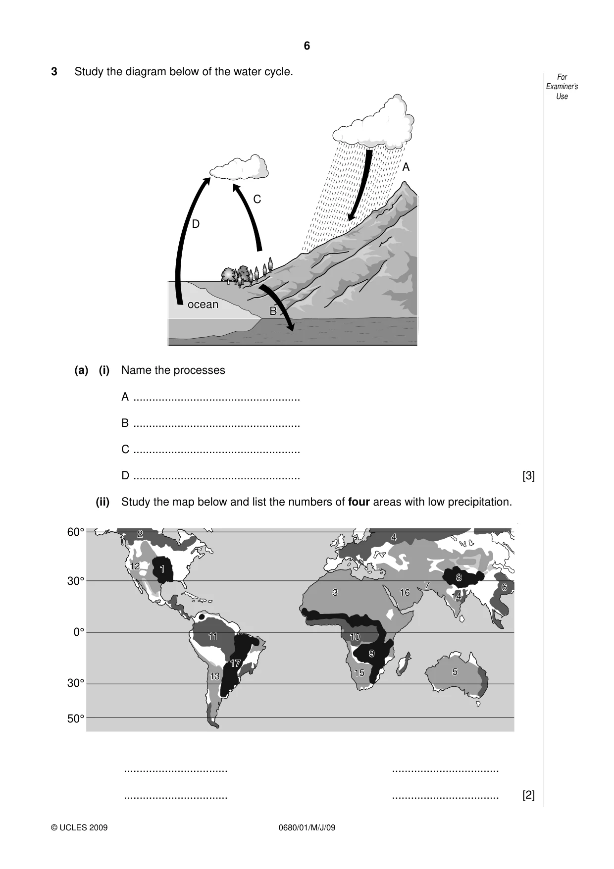 Cambridge IGCSE Environmental Management 0680 2009 May/June Paper 1 · Variant 1 question paper, page 6 of 16