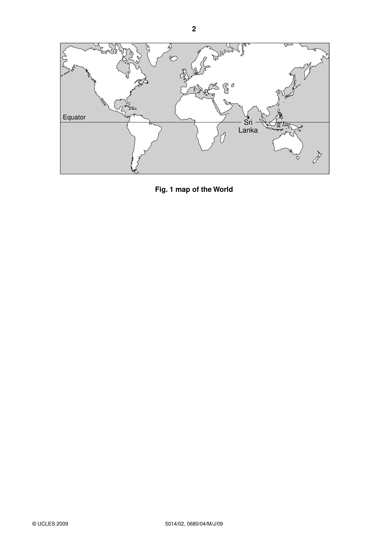 Cambridge IGCSE Environmental Management 0680 2009 May/June Paper 4 · Variant 1 question paper, page 2 of 20
