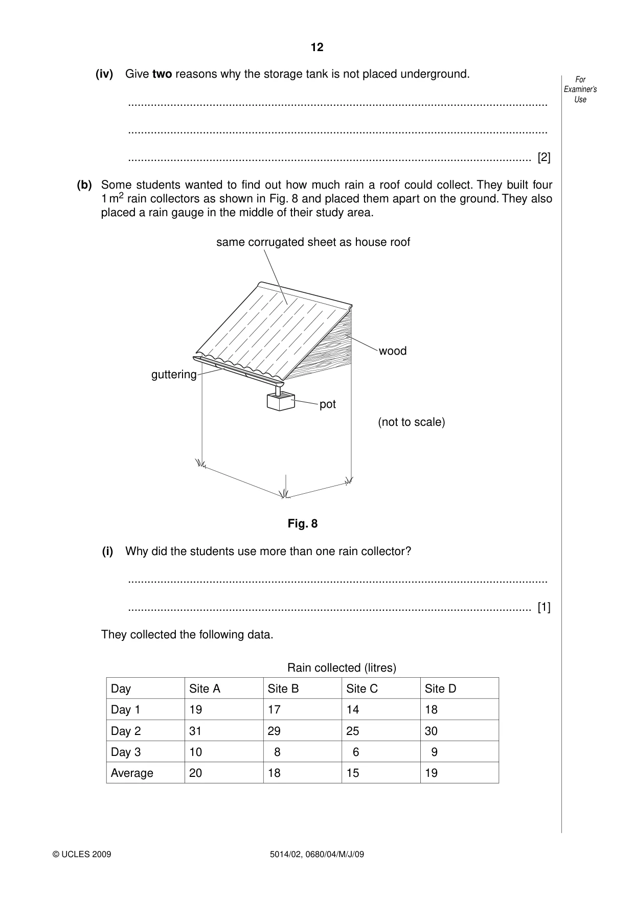Cambridge IGCSE Environmental Management 0680 2009 May/June Paper 4 · Variant 1 question paper, page 12 of 20