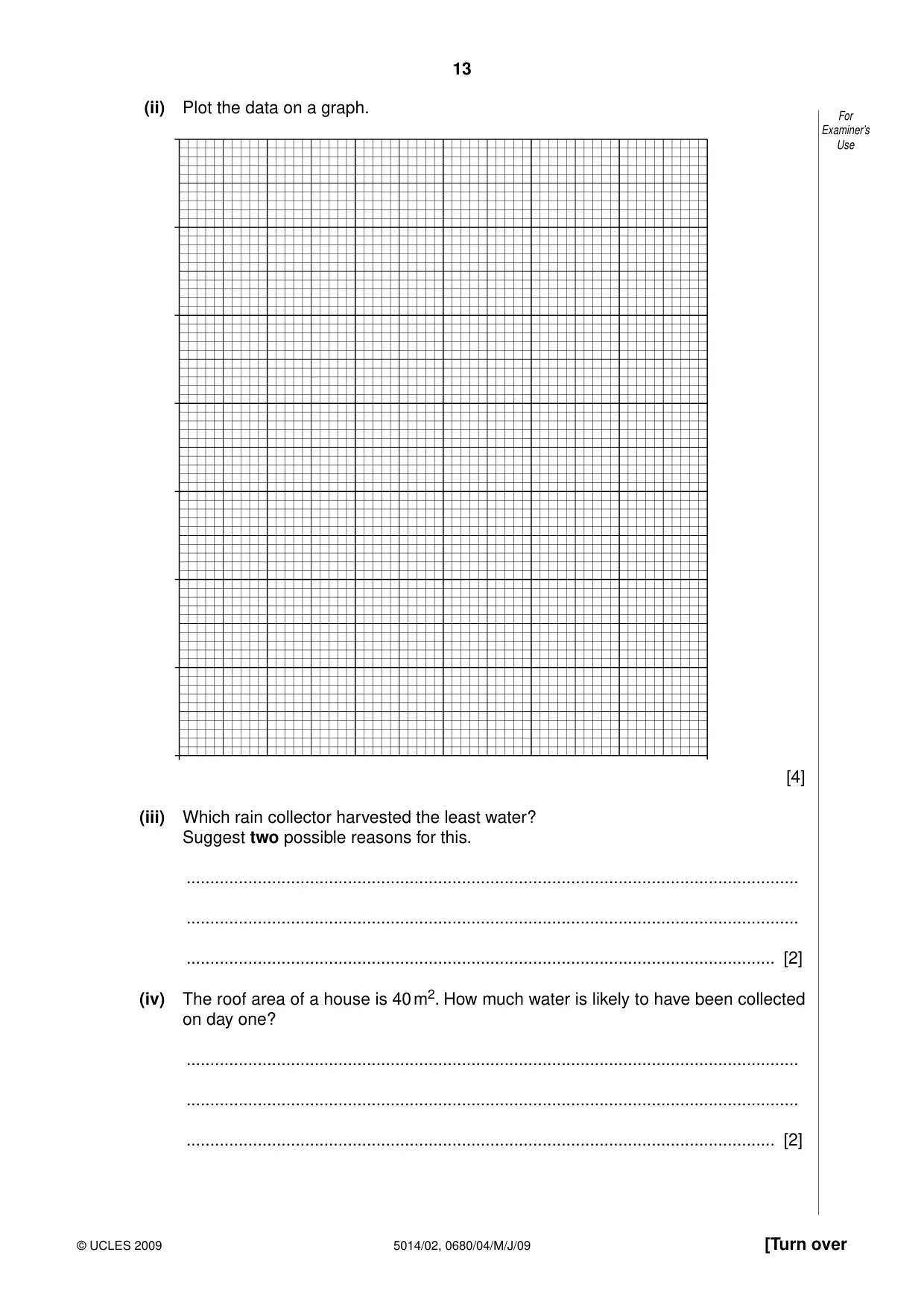 Cambridge IGCSE Environmental Management 0680 2009 May/June Paper 4 · Variant 1 question paper, page 13 of 20