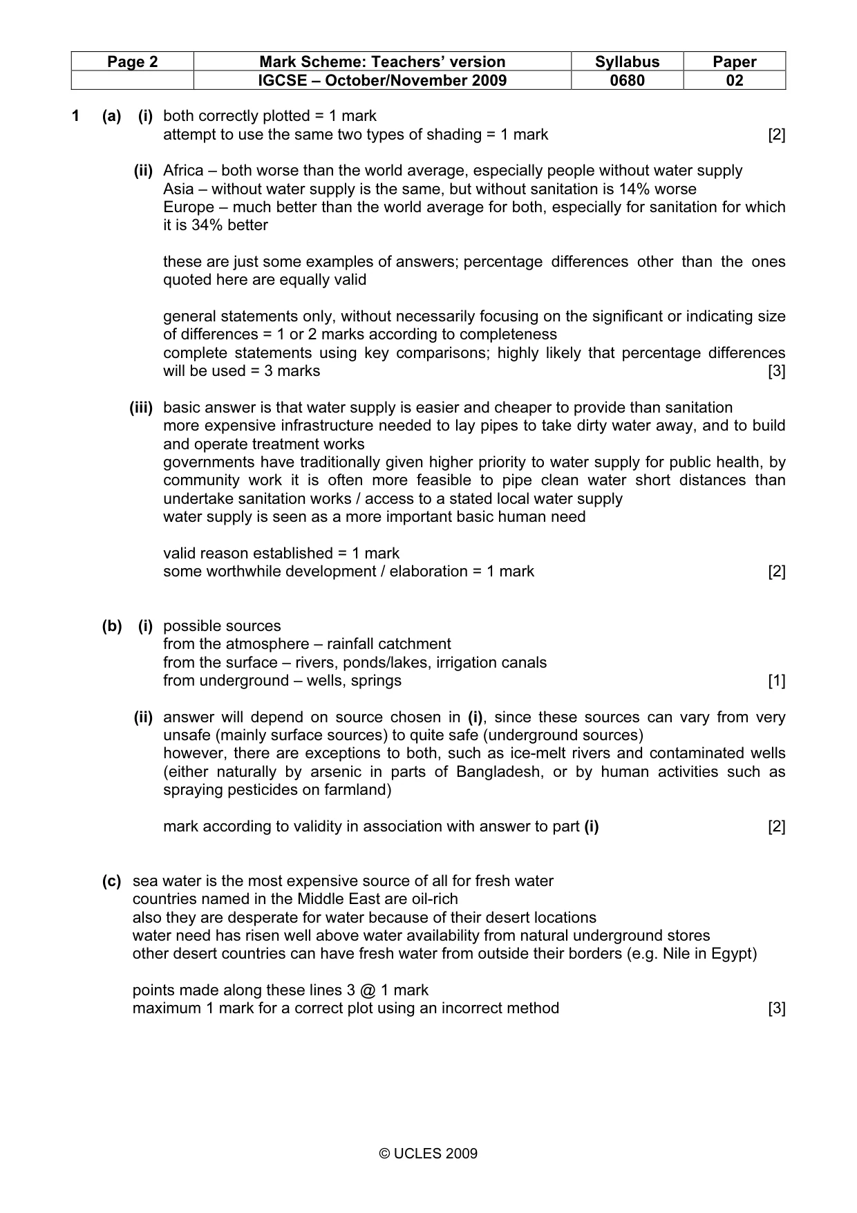 Mark scheme, page 2 of 7