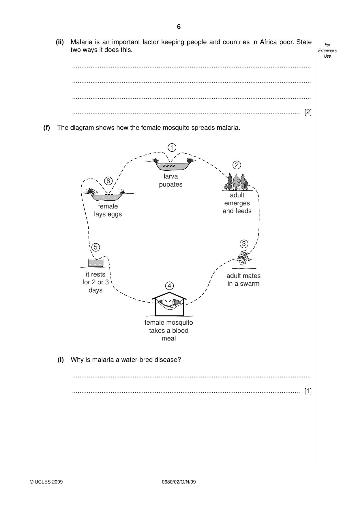 Cambridge IGCSE Environmental Management 0680 2009 Oct/Nov Paper 2 · Variant 1 question paper, page 6 of 16