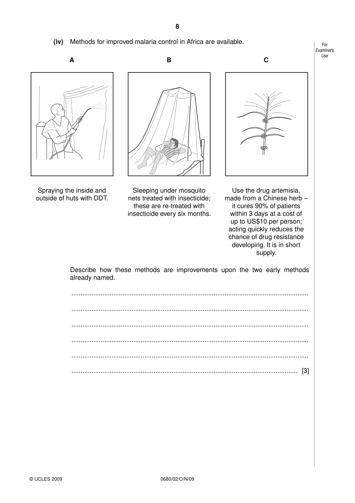 Cambridge IGCSE Environmental Management 0680 2009 Oct/Nov Paper 2 · Variant 1 question paper, page 8 of 16