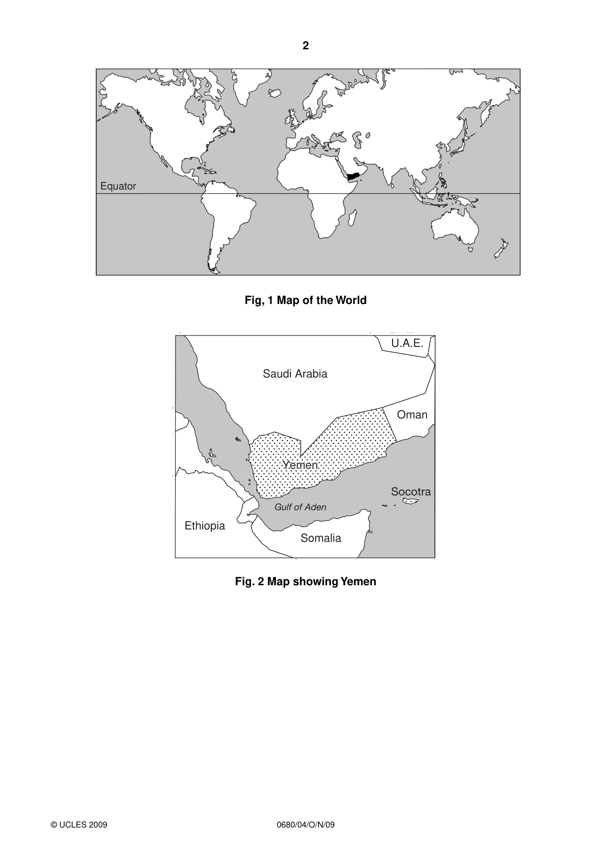 Cambridge IGCSE Environmental Management 0680 2009 Oct/Nov Paper 4 · Variant 1 question paper, page 2 of 20