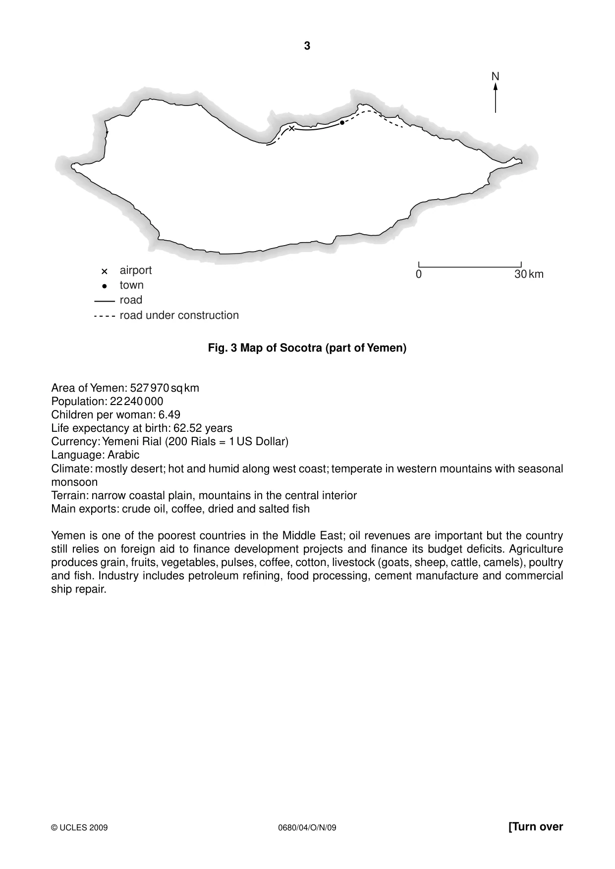 Cambridge IGCSE Environmental Management 0680 2009 Oct/Nov Paper 4 · Variant 1 question paper, page 3 of 20
