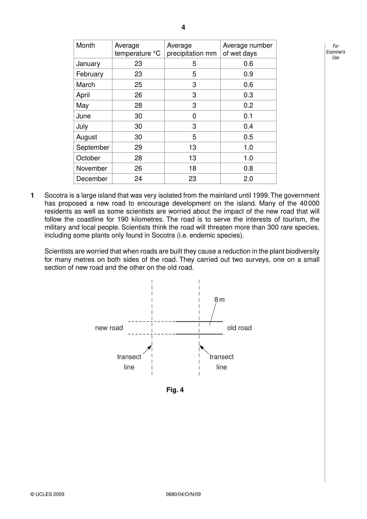 Cambridge IGCSE Environmental Management 0680 2009 Oct/Nov Paper 4 · Variant 1 question paper, page 4 of 20