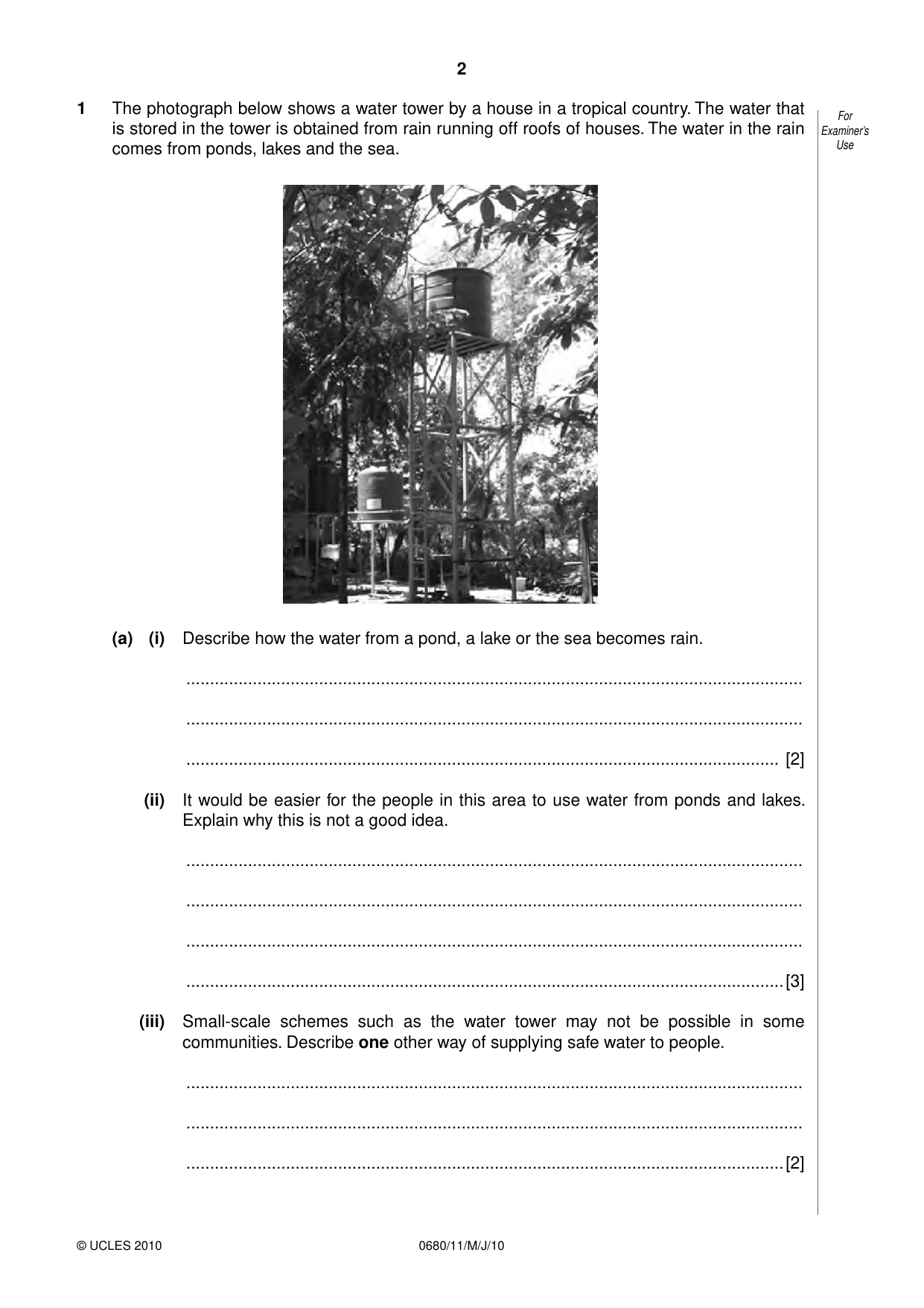Cambridge IGCSE Environmental Management 0680 2010 May/June Paper 1 · Variant 1 question paper, page 2 of 12