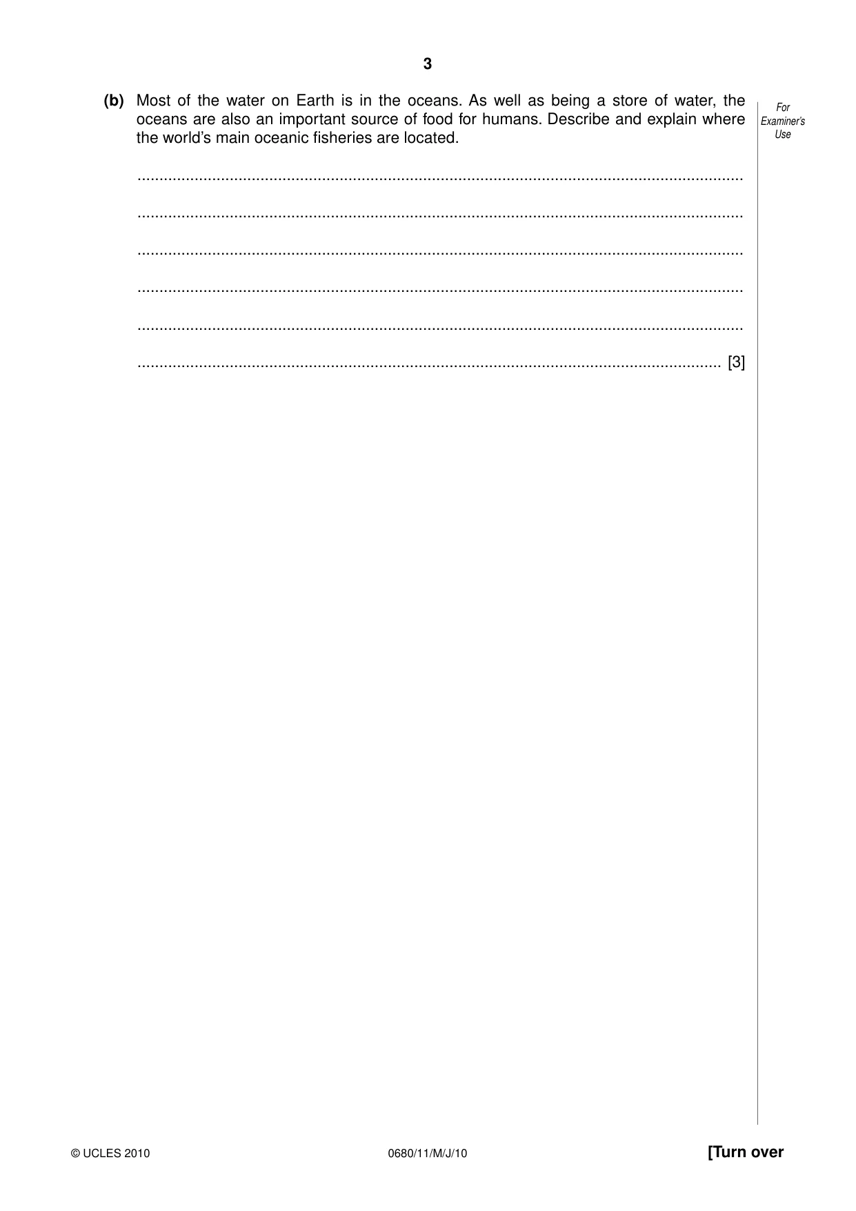 Cambridge IGCSE Environmental Management 0680 2010 May/June Paper 1 · Variant 1 question paper, page 3 of 12