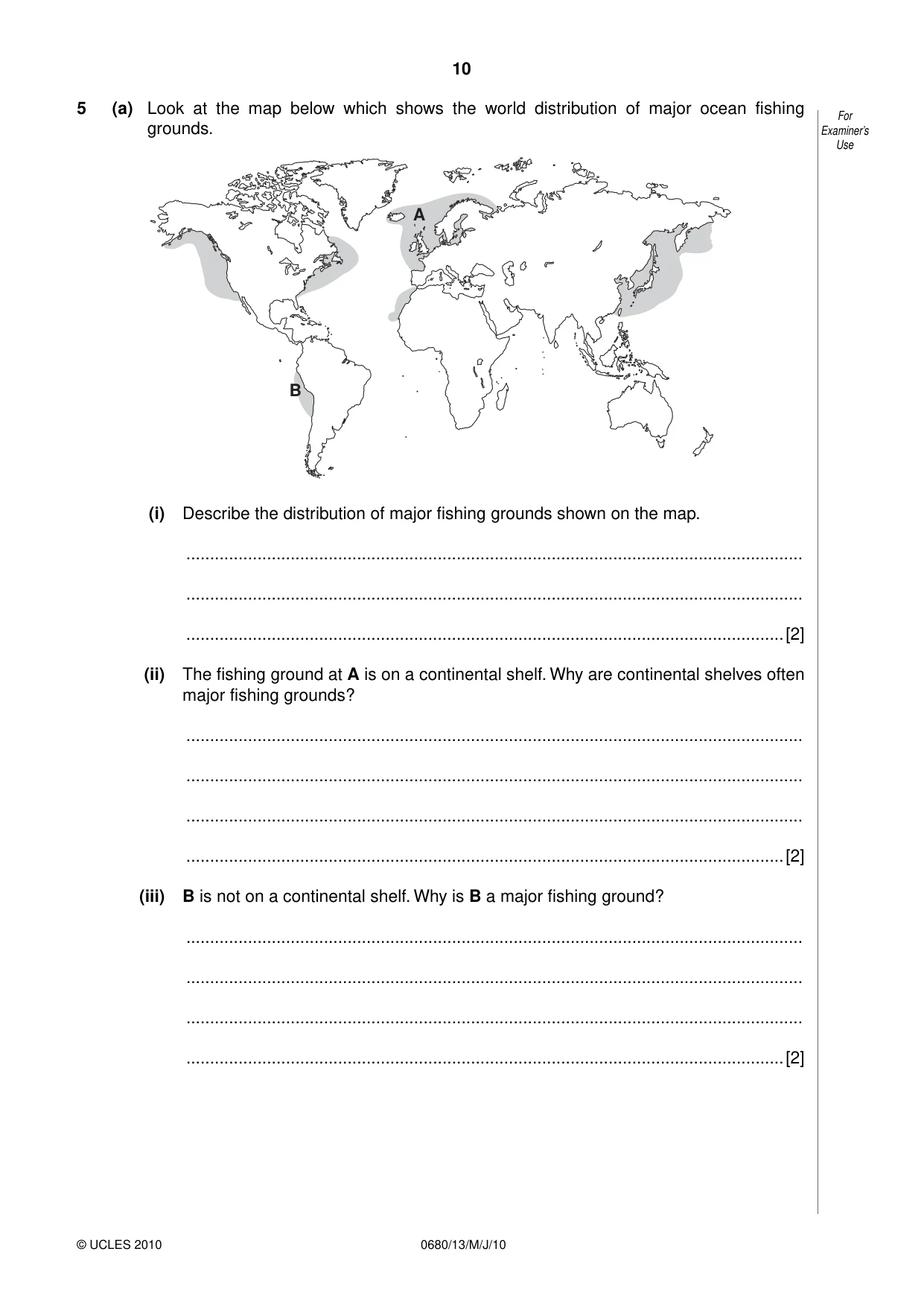 Cambridge IGCSE Environmental Management 0680 2010 May/June Paper 1 · Variant 3 question paper, page 10 of 12