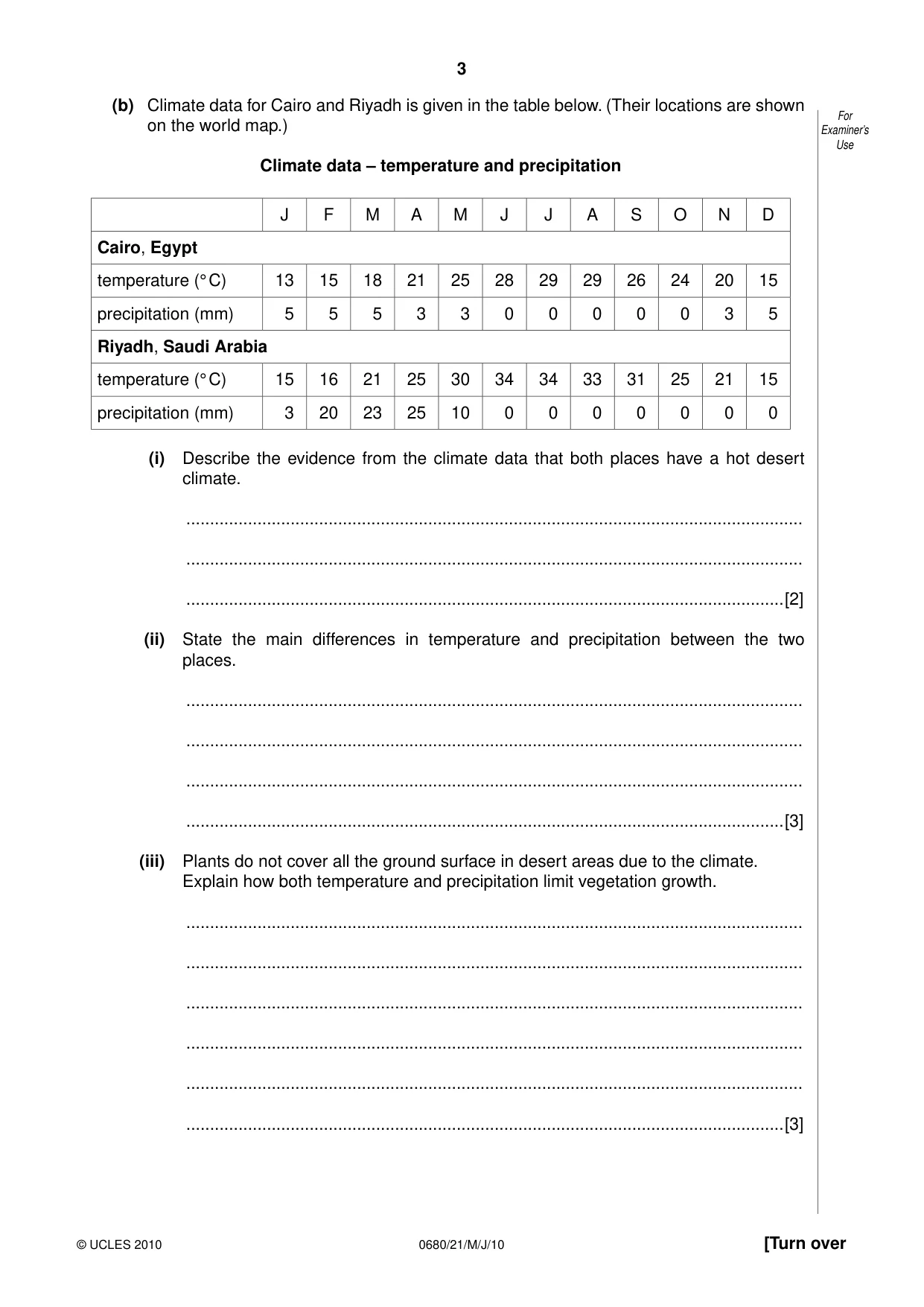 Cambridge IGCSE Environmental Management 0680 2010 May/June Paper 2 · Variant 1 question paper, page 3 of 16