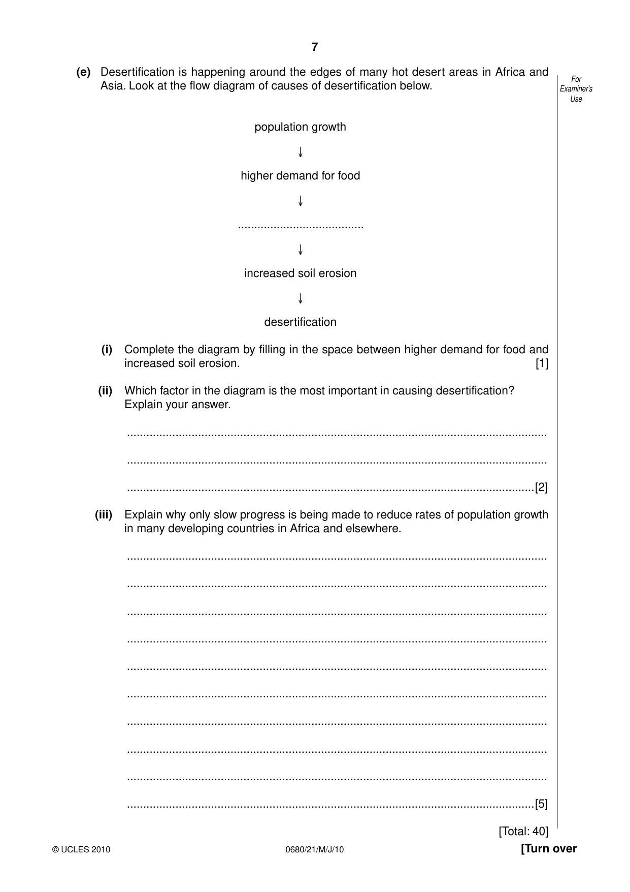 Cambridge IGCSE Environmental Management 0680 2010 May/June Paper 2 · Variant 1 question paper, page 7 of 16