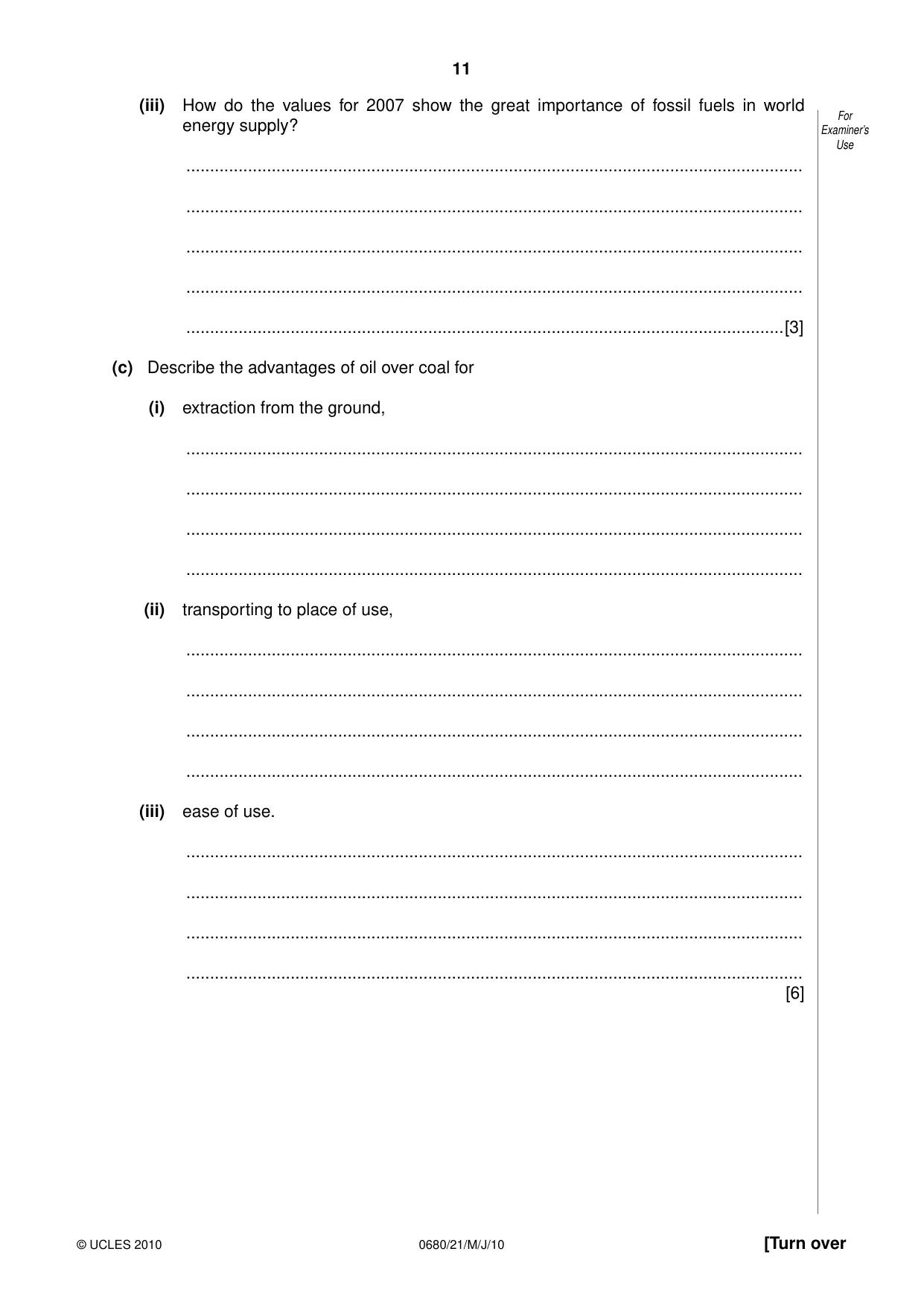Cambridge IGCSE Environmental Management 0680 2010 May/June Paper 2 · Variant 1 question paper, page 11 of 16