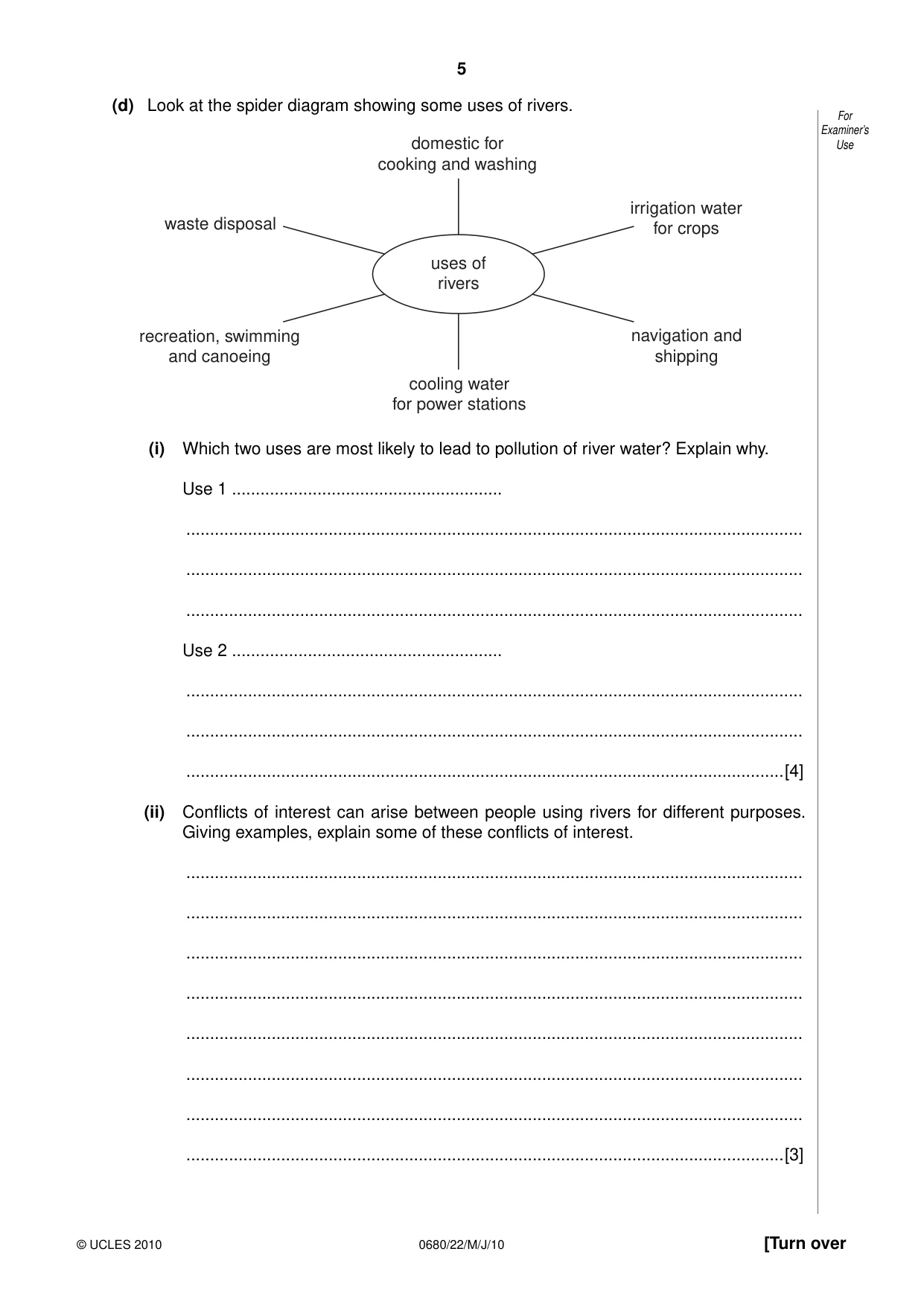 Cambridge IGCSE Environmental Management 0680 2010 May/June Paper 2 · Variant 2 question paper, page 5 of 16