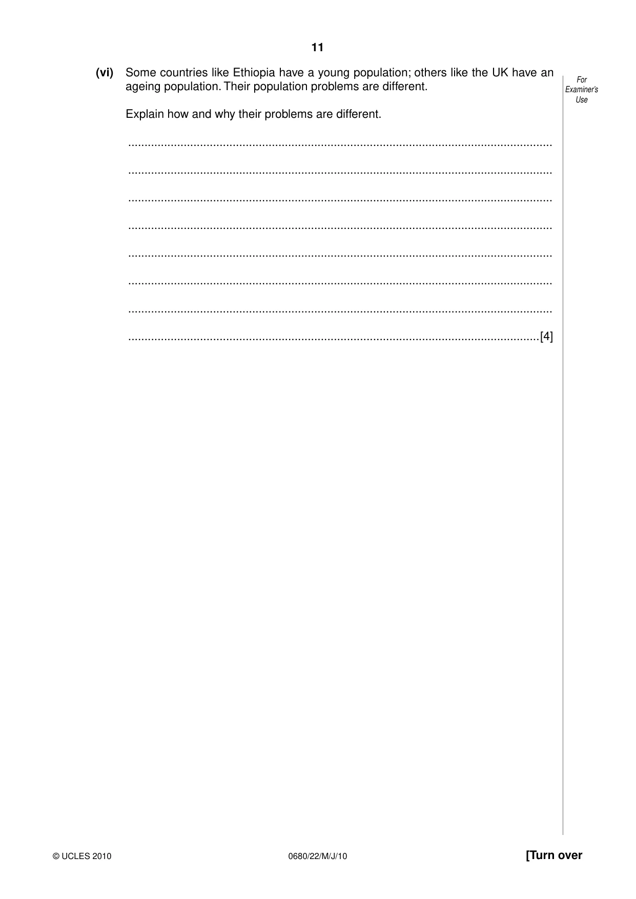 Cambridge IGCSE Environmental Management 0680 2010 May/June Paper 2 · Variant 2 question paper, page 11 of 16