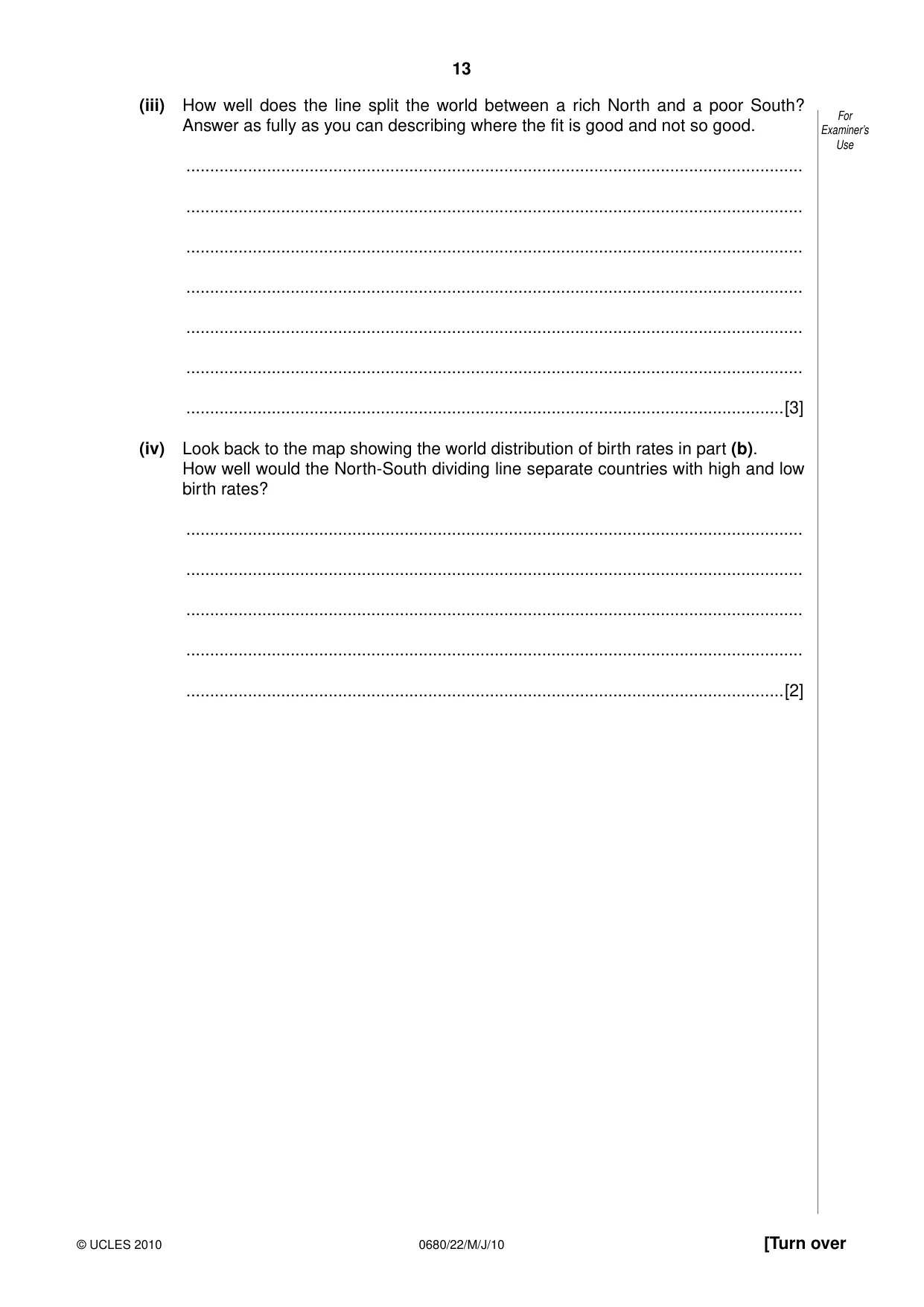 Cambridge IGCSE Environmental Management 0680 2010 May/June Paper 2 · Variant 2 question paper, page 13 of 16