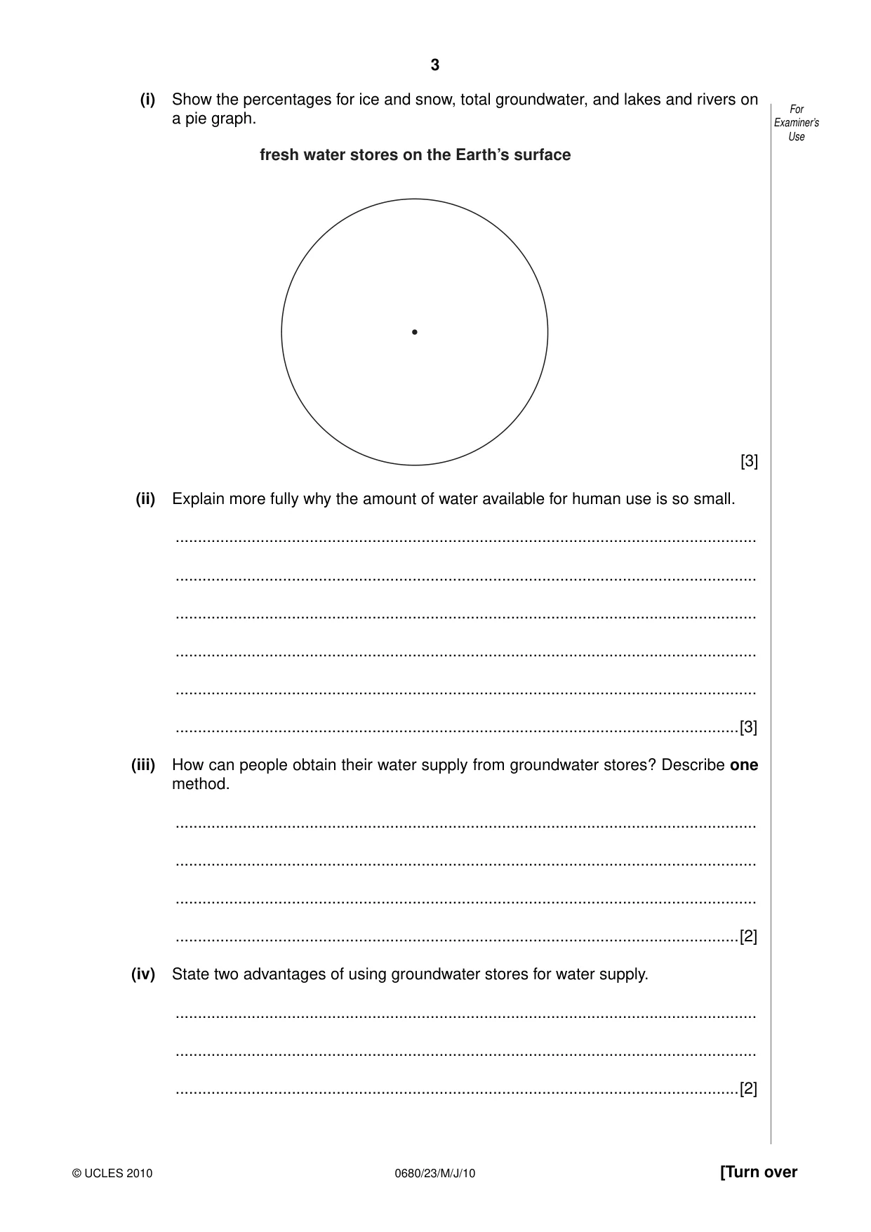Cambridge IGCSE Environmental Management 0680 2010 May/June Paper 2 · Variant 3 question paper, page 3 of 16