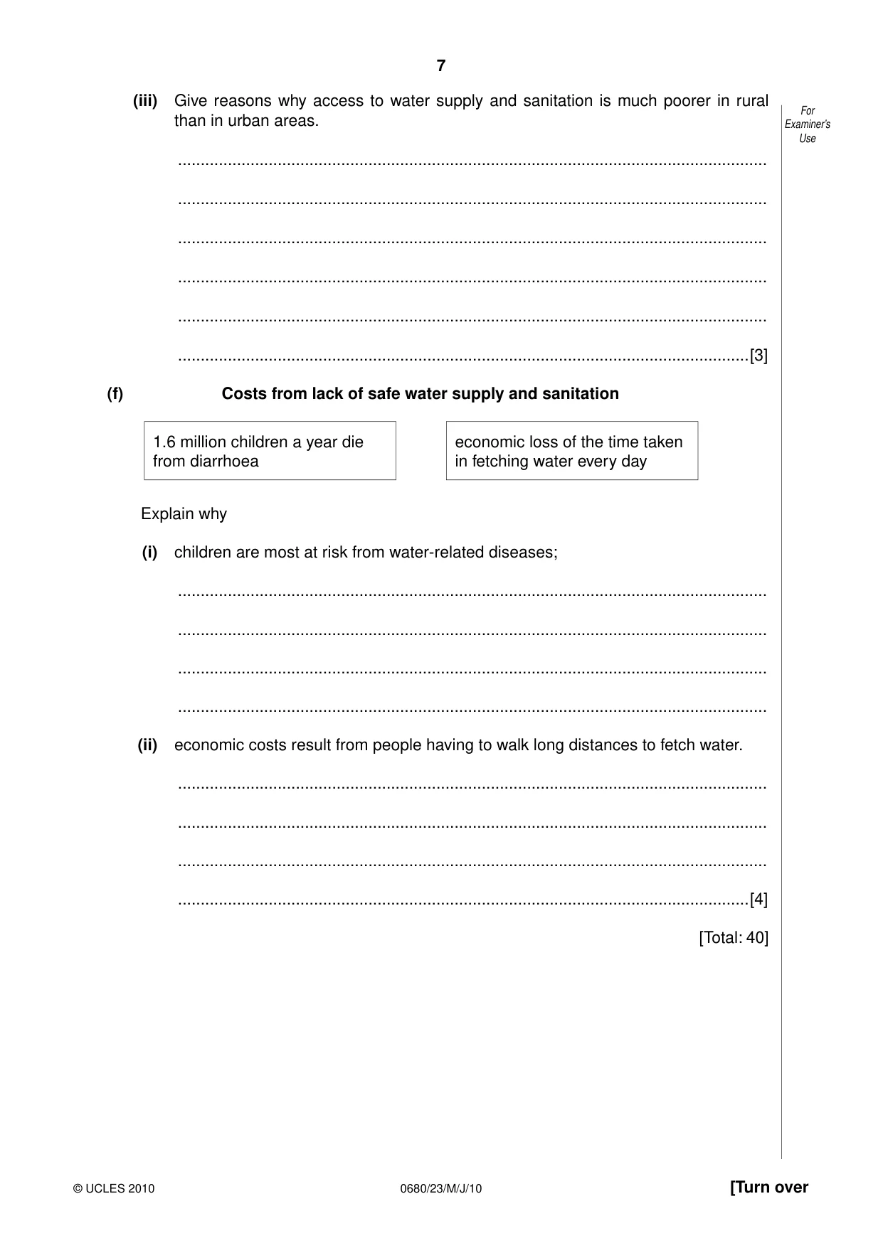 Cambridge IGCSE Environmental Management 0680 2010 May/June Paper 2 · Variant 3 question paper, page 7 of 16