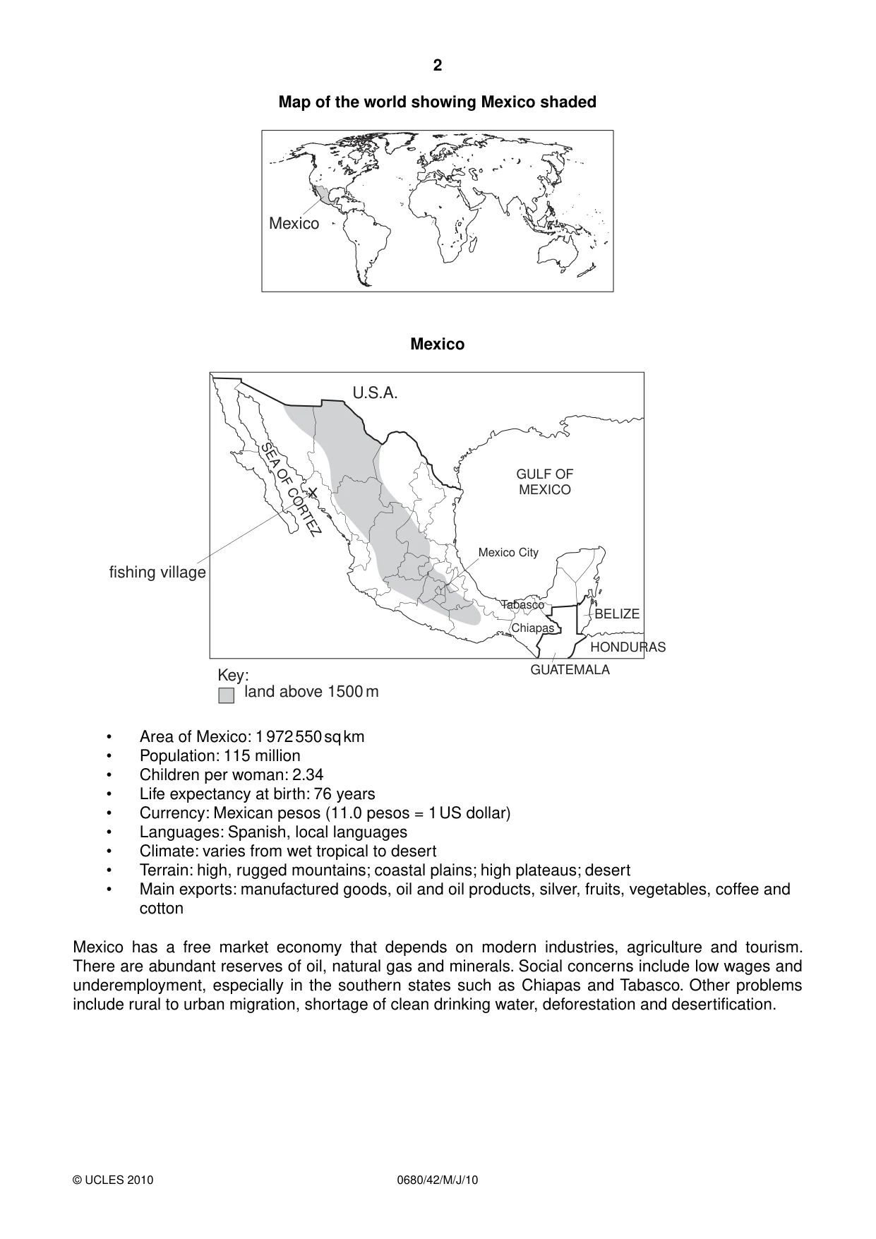 Cambridge IGCSE Environmental Management 0680 2010 May/June Paper 4 · Variant 2 question paper, page 2 of 16