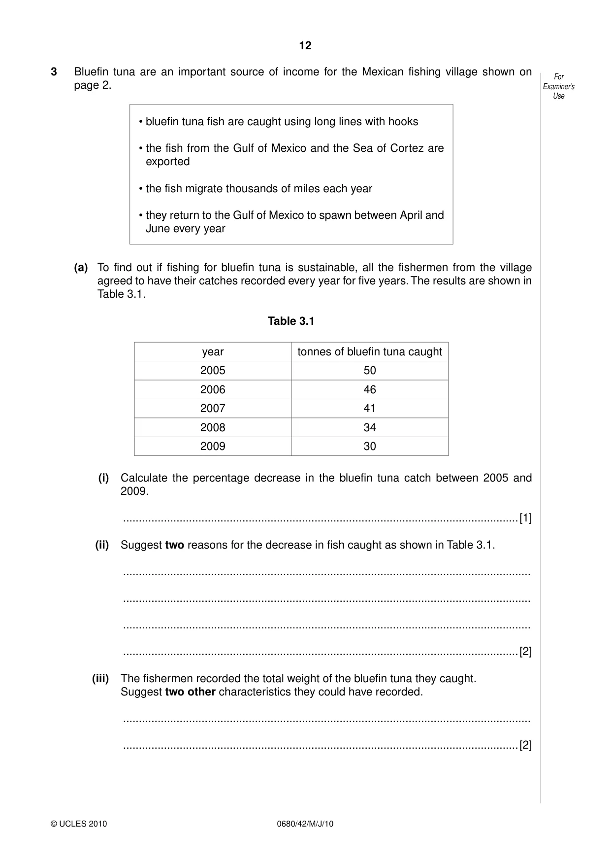 Cambridge IGCSE Environmental Management 0680 2010 May/June Paper 4 · Variant 2 question paper, page 12 of 16