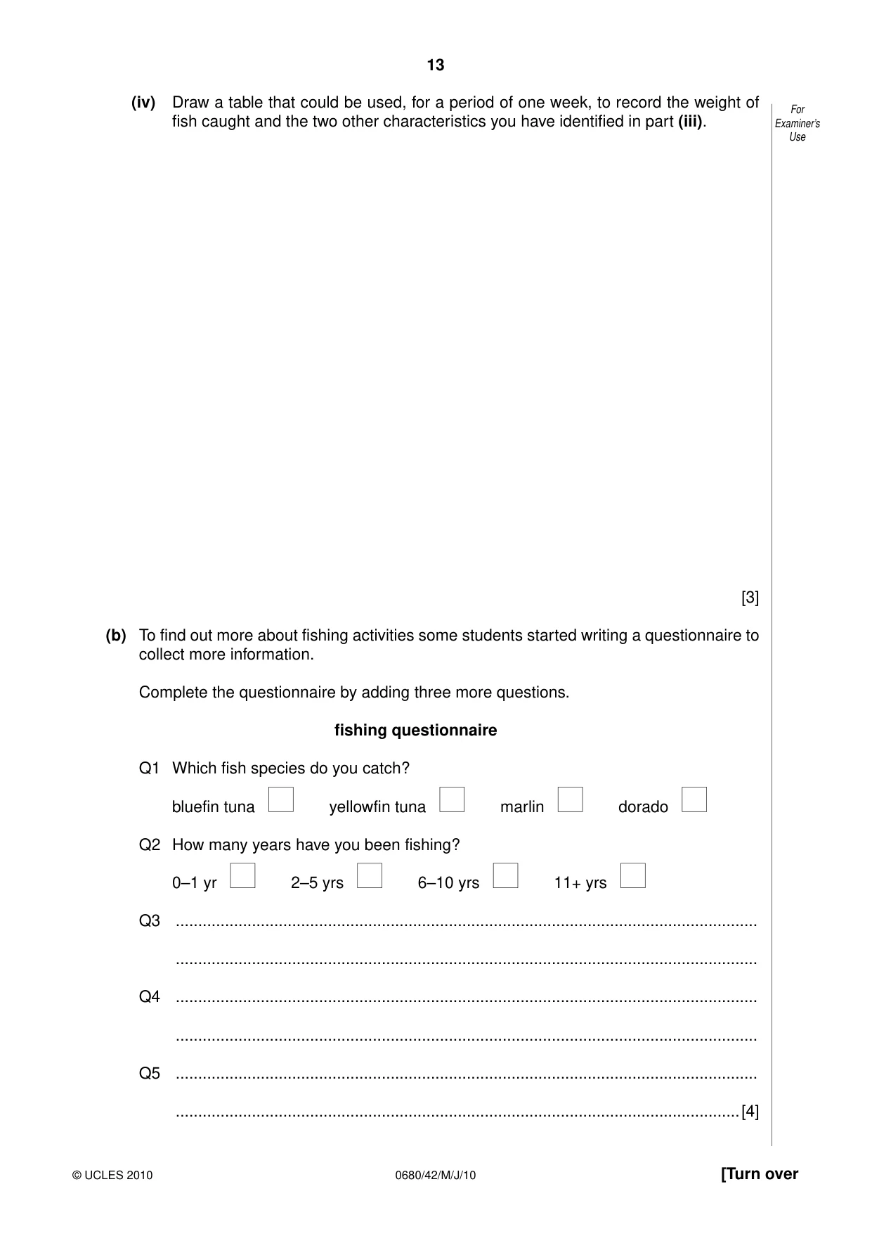Cambridge IGCSE Environmental Management 0680 2010 May/June Paper 4 · Variant 2 question paper, page 13 of 16