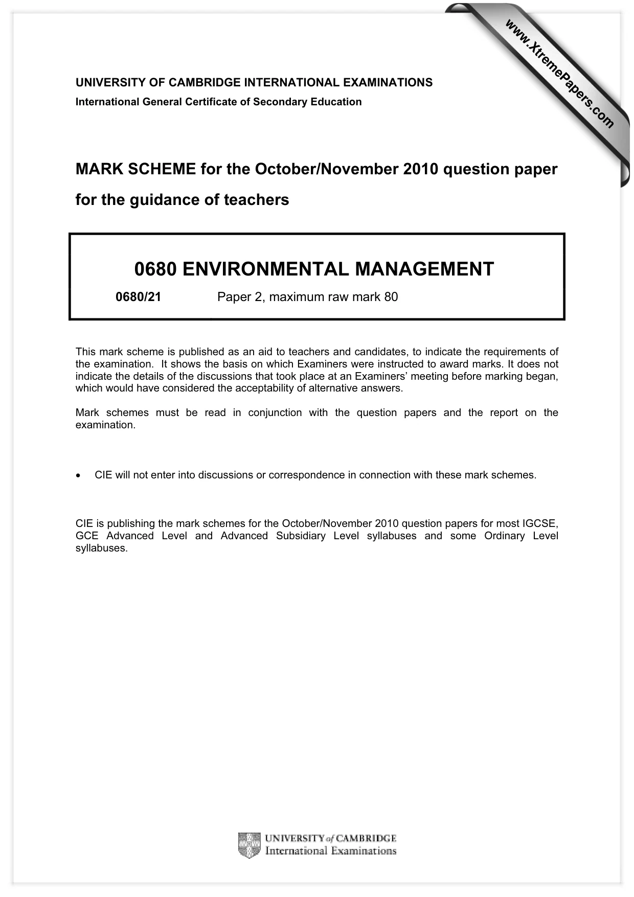 Mark scheme, page 1 of 7