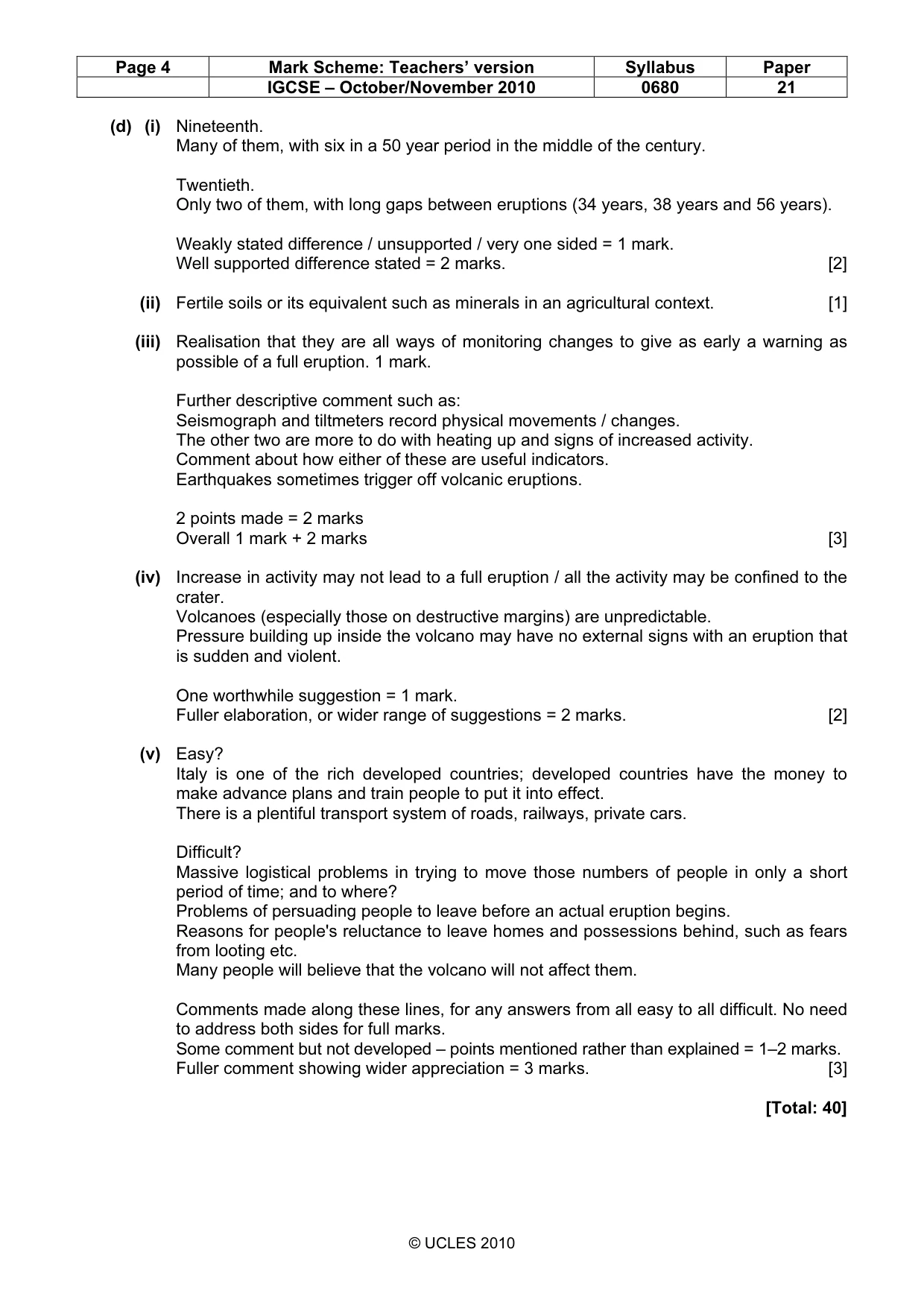 Mark scheme, page 4 of 7