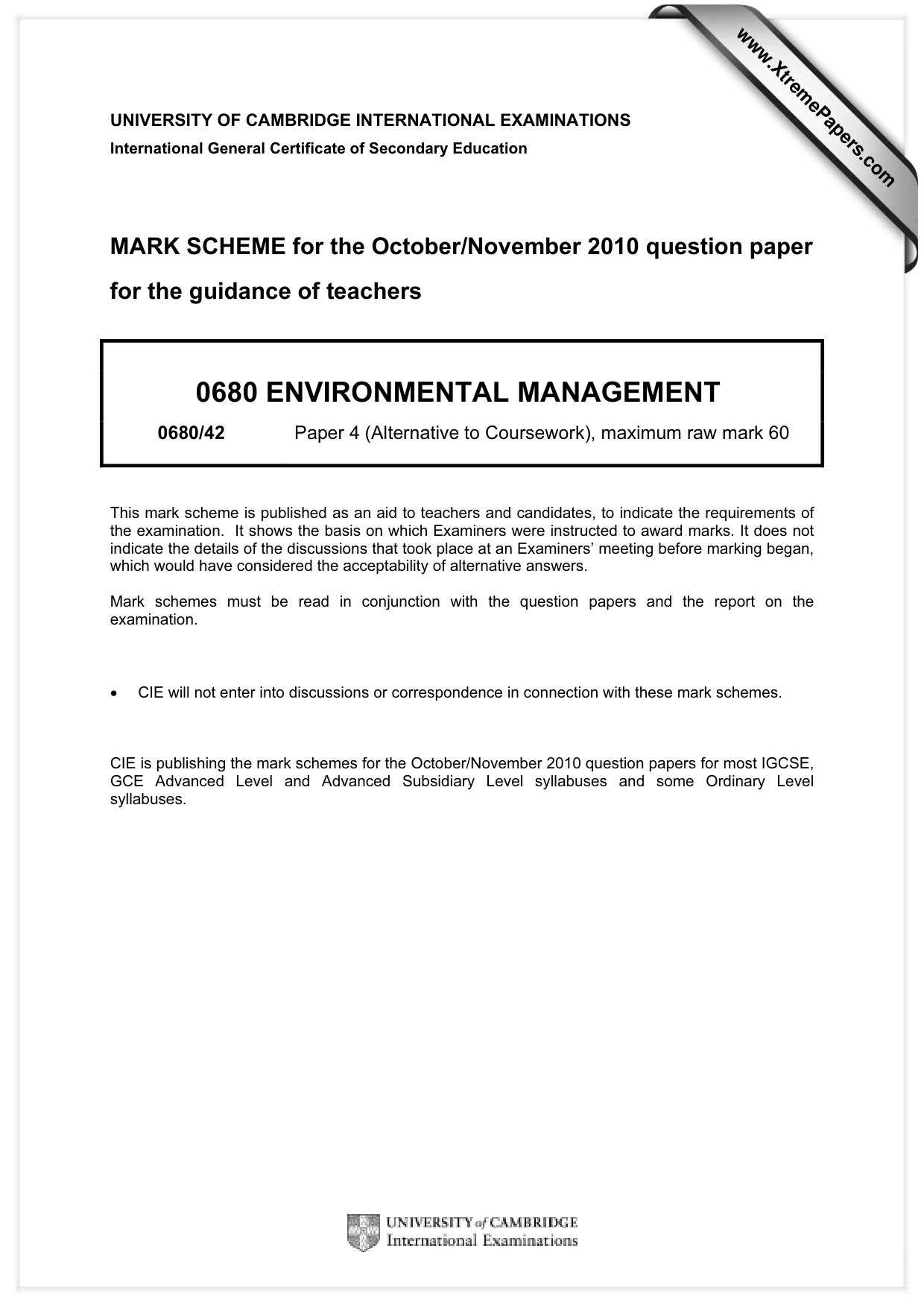 Mark scheme, page 1 of 3