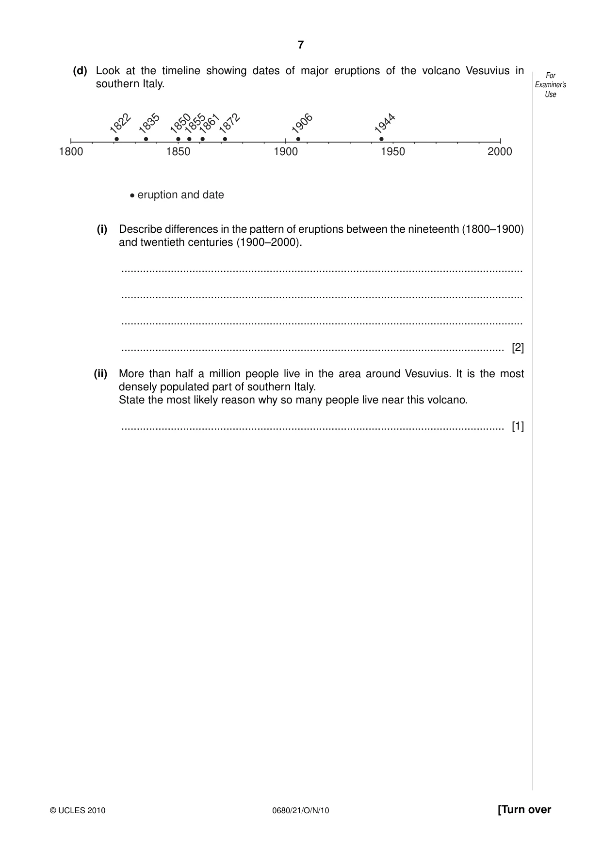 Cambridge IGCSE Environmental Management 0680 2010 Oct/Nov Paper 2 · Variant 1 question paper, page 7 of 16