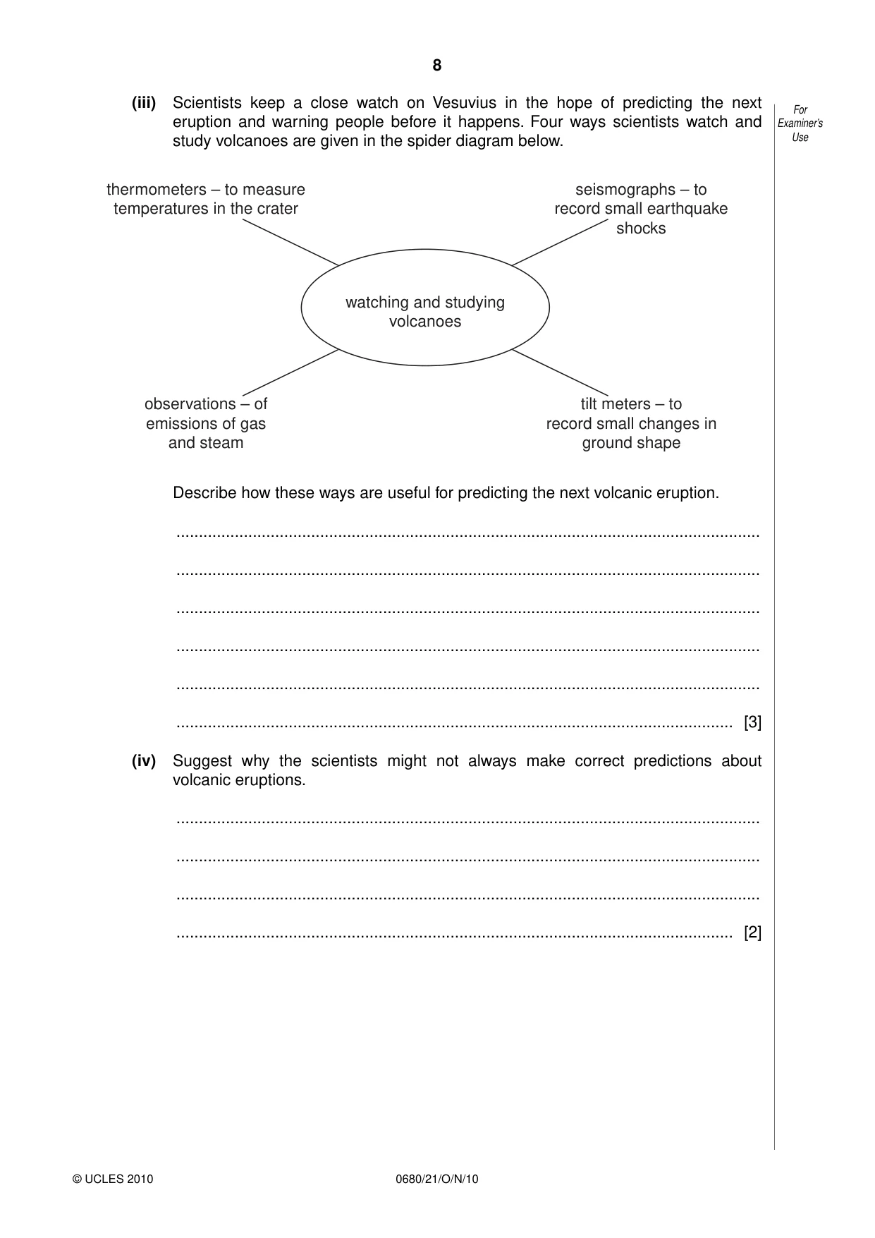 Cambridge IGCSE Environmental Management 0680 2010 Oct/Nov Paper 2 · Variant 1 question paper, page 8 of 16