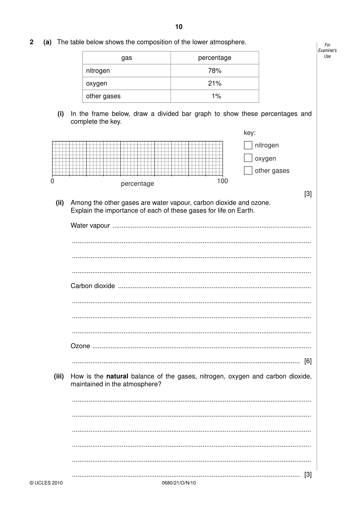 Cambridge IGCSE Environmental Management 0680 2010 Oct/Nov Paper 2 · Variant 1 question paper, page 10 of 16
