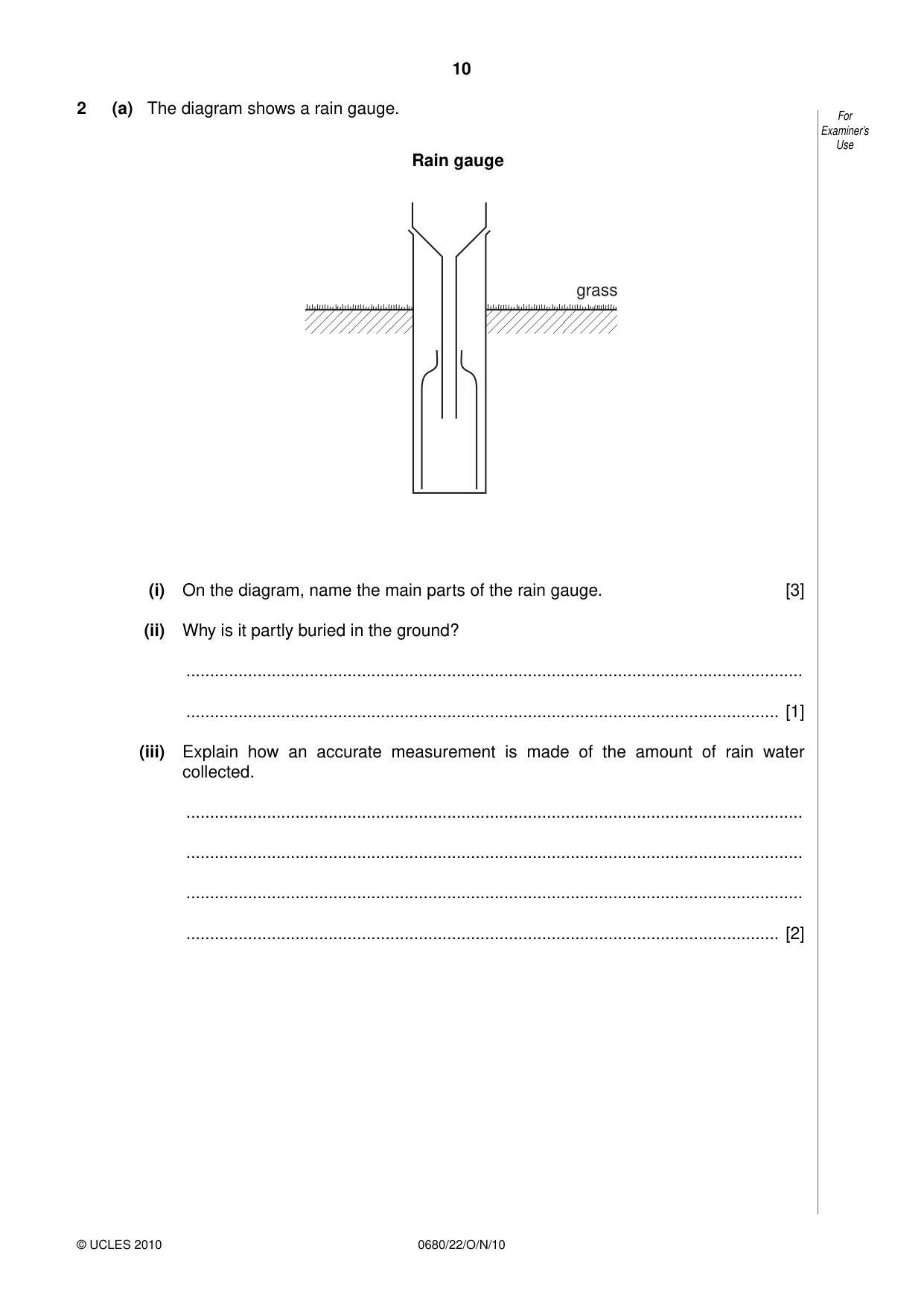 Cambridge IGCSE Environmental Management 0680 2010 Oct/Nov Paper 2 · Variant 2 question paper, page 10 of 20