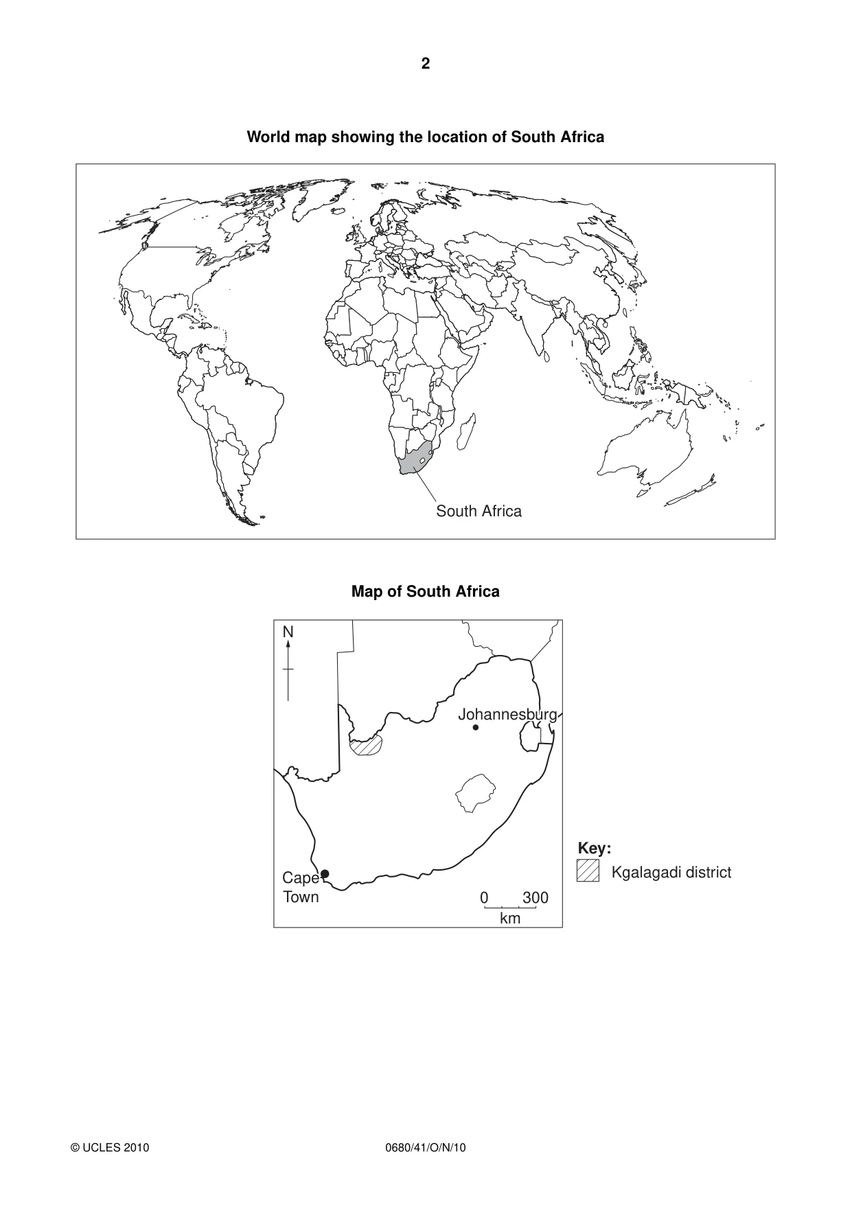 Cambridge IGCSE Environmental Management 0680 2010 Oct/Nov Paper 4 · Variant 1 question paper, page 2 of 16