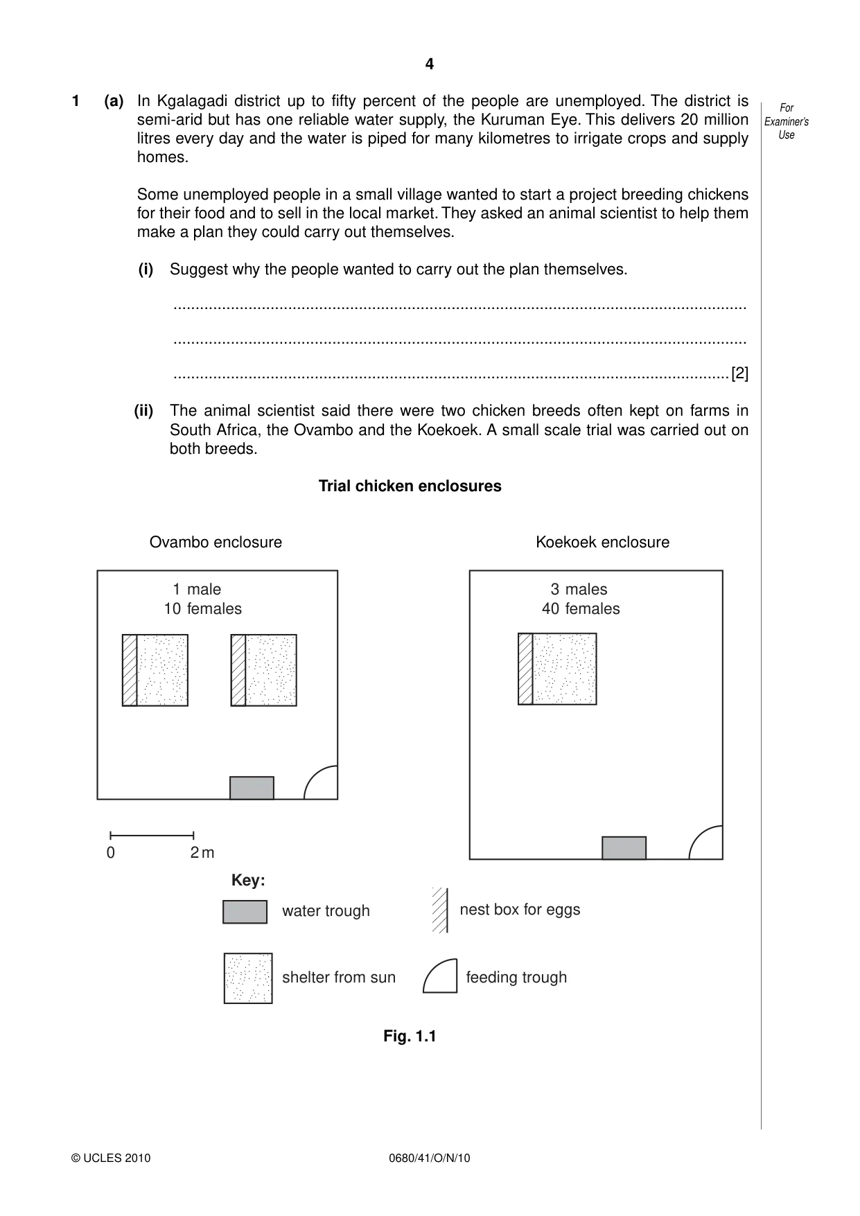 Cambridge IGCSE Environmental Management 0680 2010 Oct/Nov Paper 4 · Variant 1 question paper, page 4 of 16