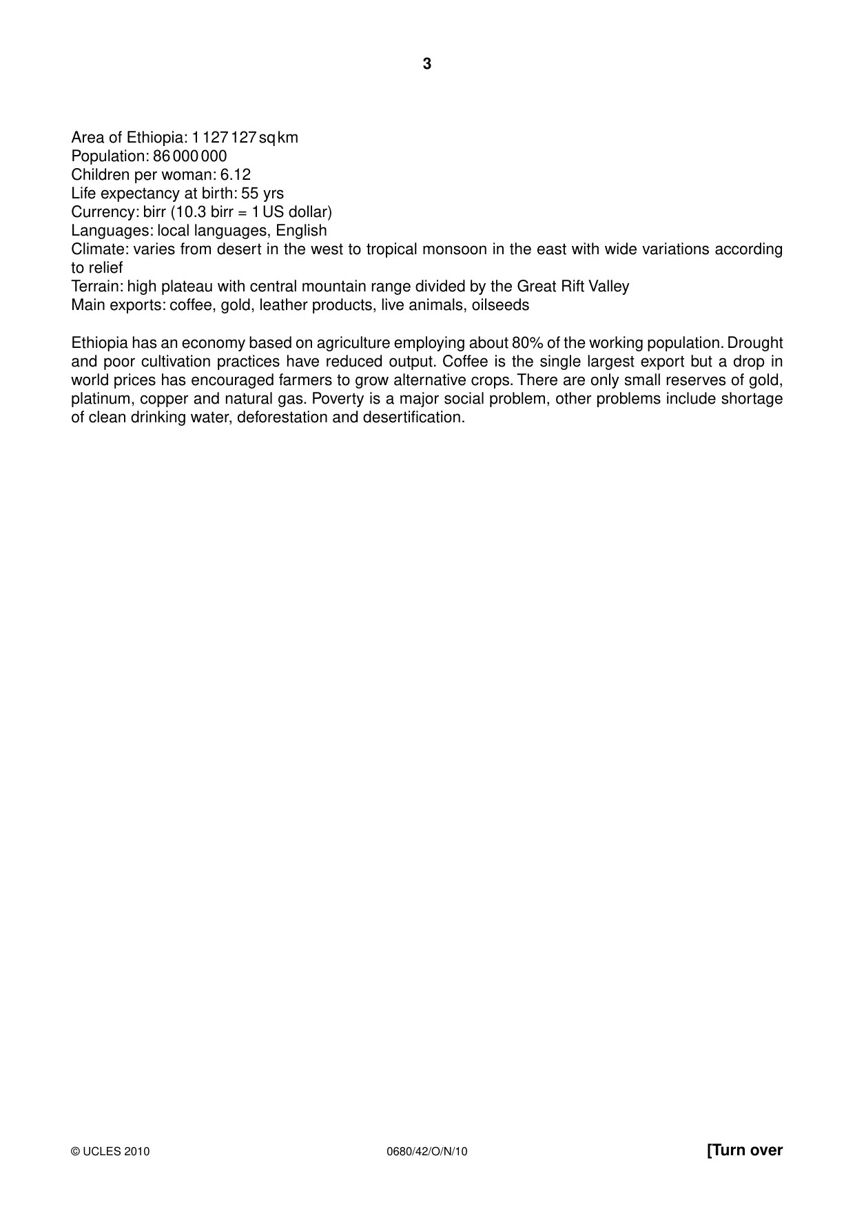 Cambridge IGCSE Environmental Management 0680 2010 Oct/Nov Paper 4 · Variant 2 question paper, page 3 of 16