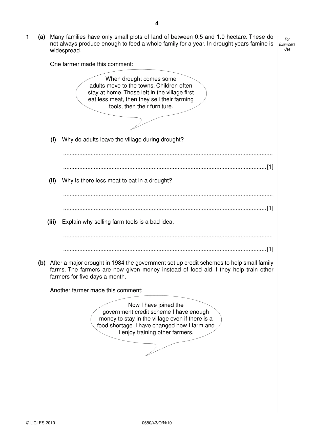 Cambridge IGCSE Environmental Management 0680 2010 Oct/Nov Paper 4 · Variant 3 question paper, page 4 of 16